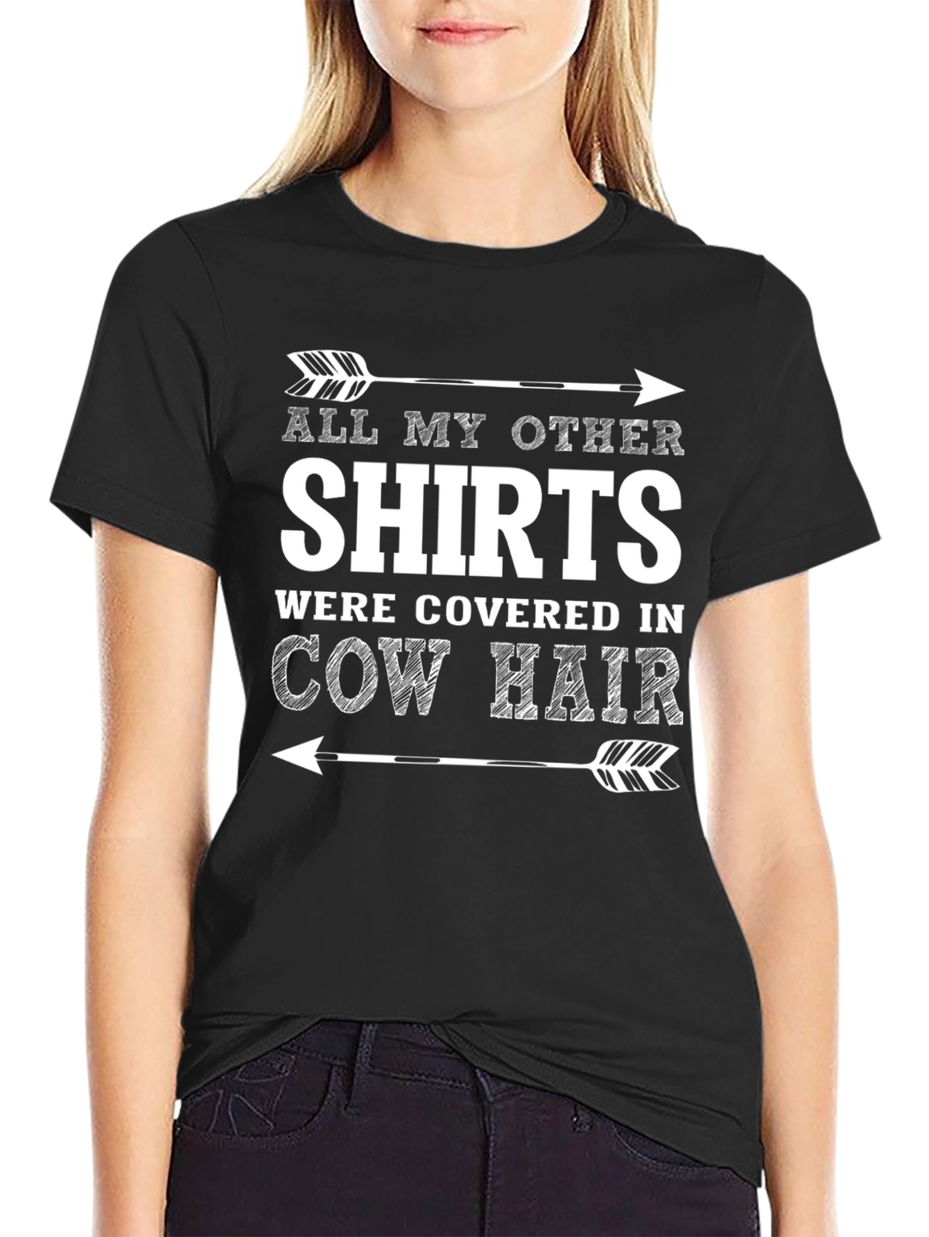 Cow Hair T-Shirt - Humorous Graphic Tee