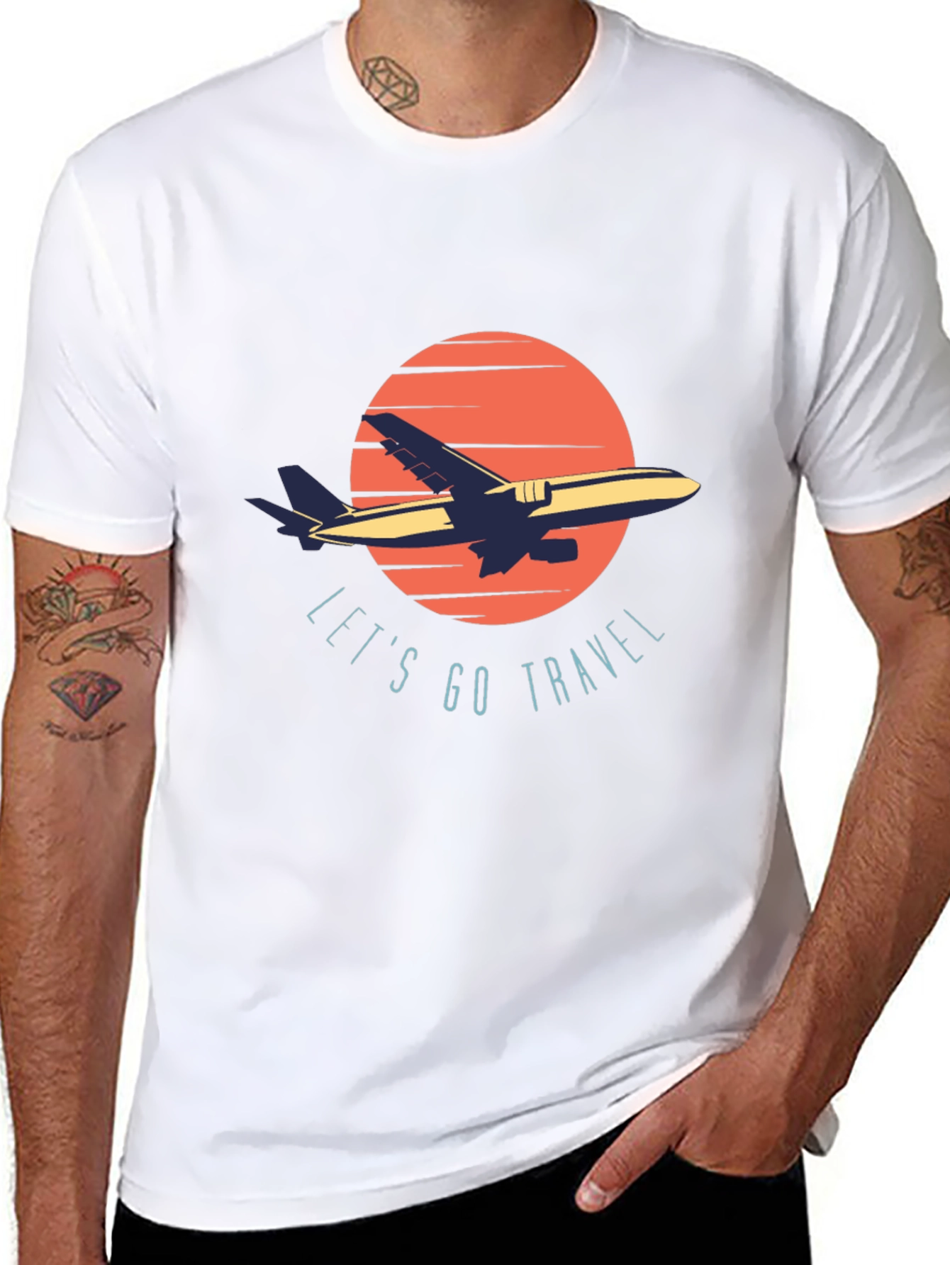 Lets Go Travel Black T-Shirt