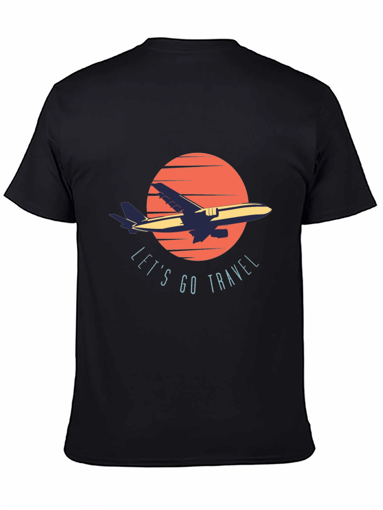 Lets Go Travel Black T-Shirt
