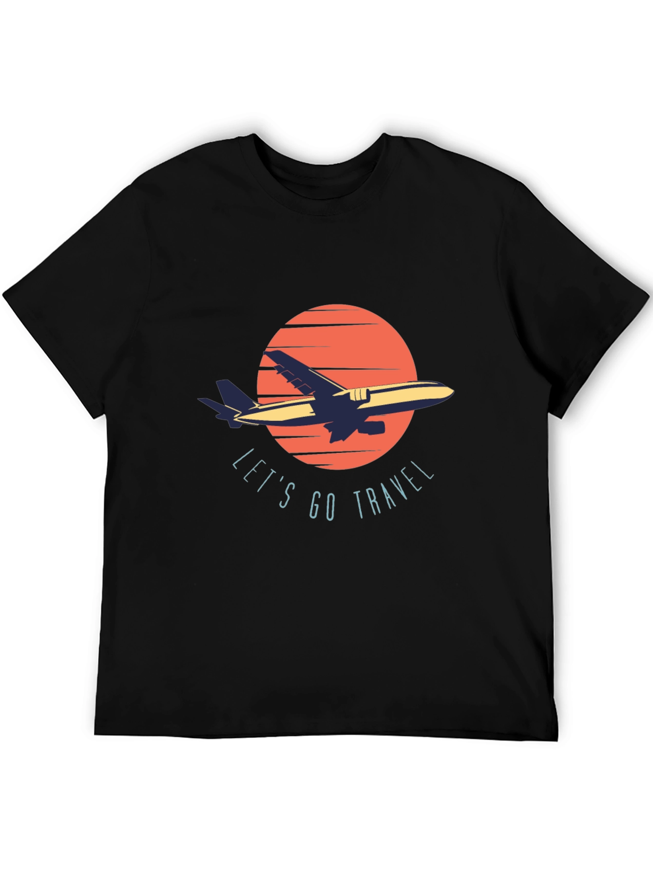 Lets Go Travel Black T-Shirt