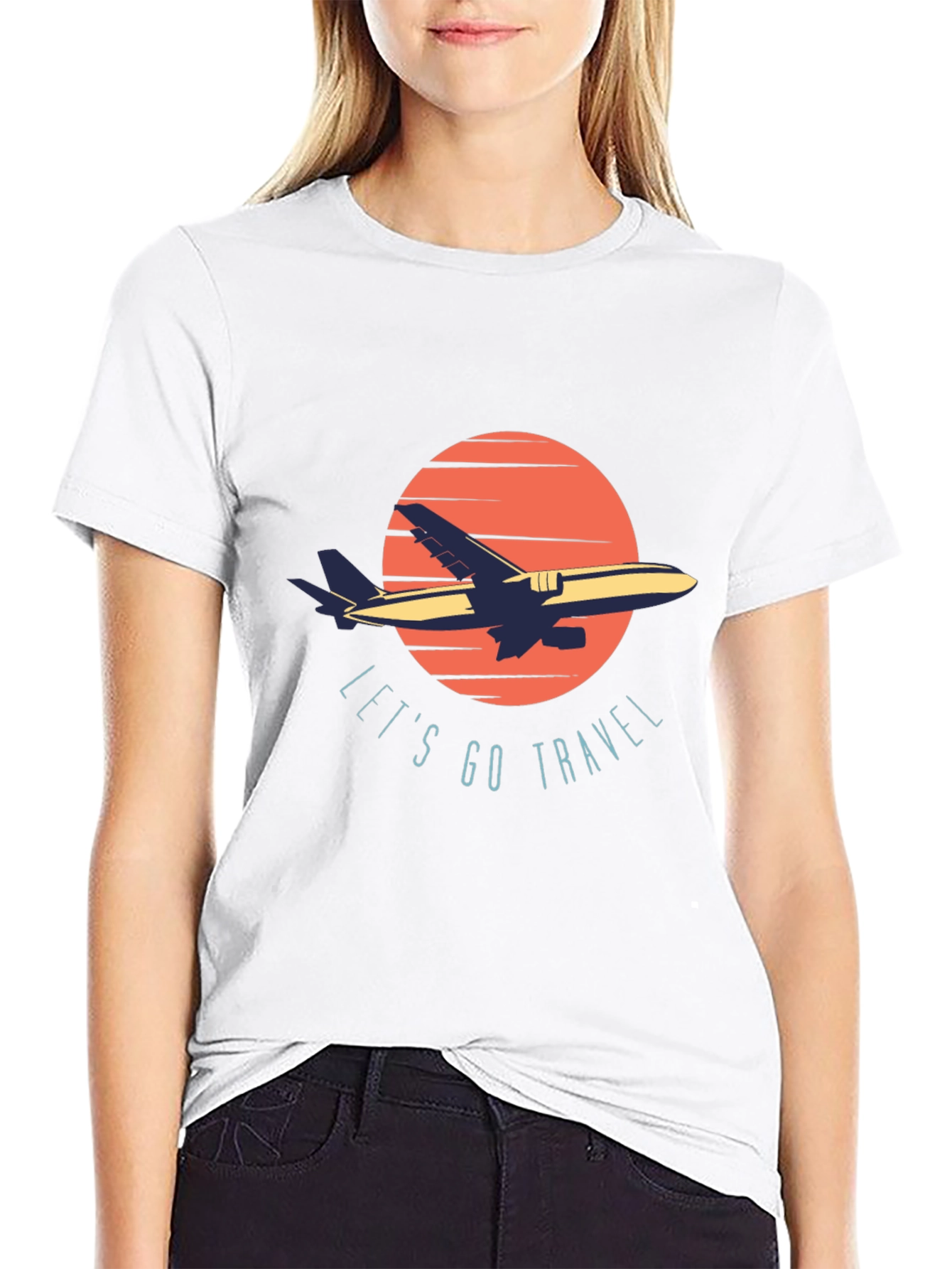 Lets Go Travel Black T-Shirt