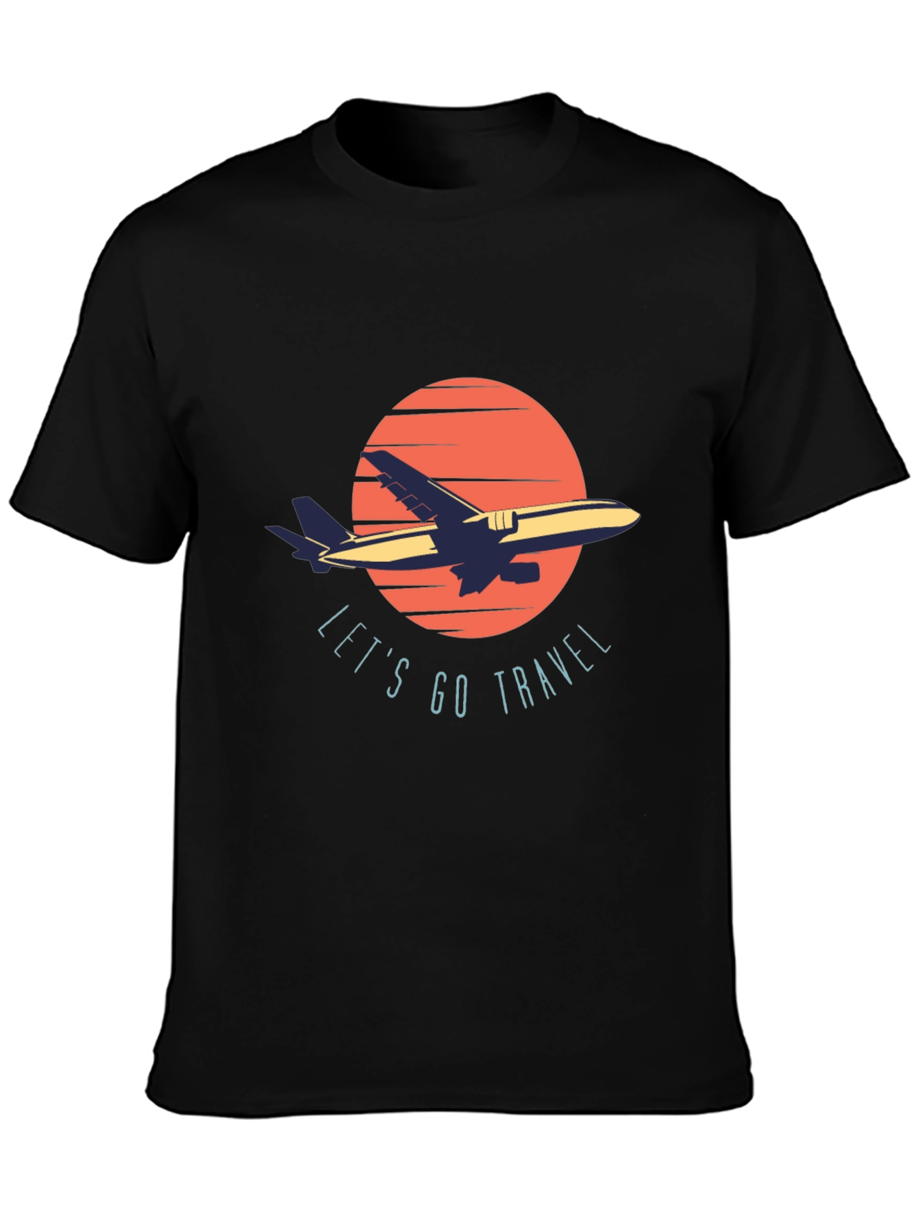 Lets Go Travel Black T-Shirt