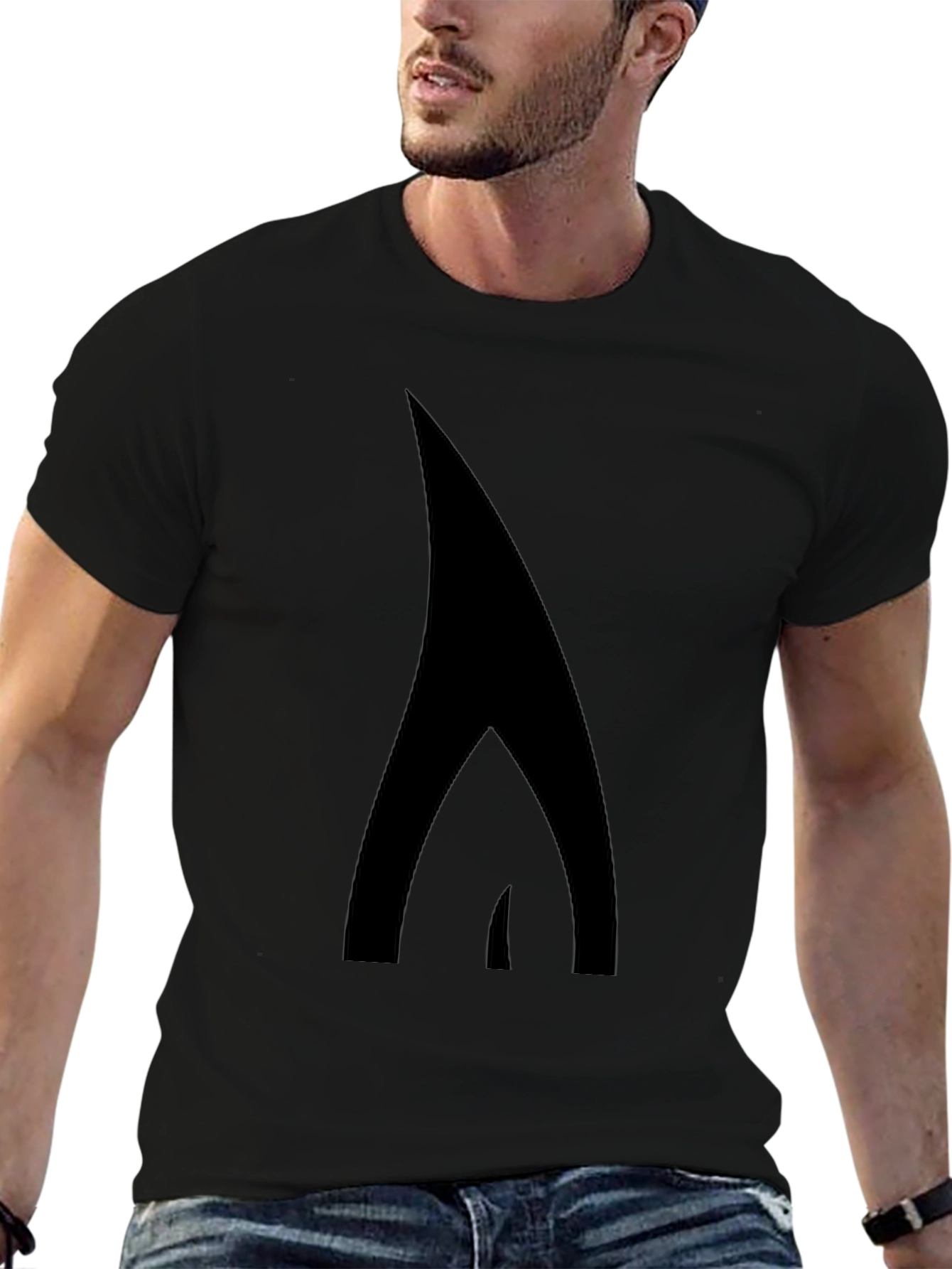 Stylish Black Graphic Tee - Modern Design
