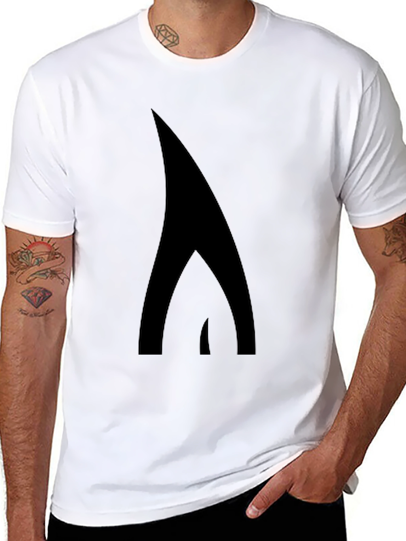 Stylish Black Graphic Tee - Modern Design