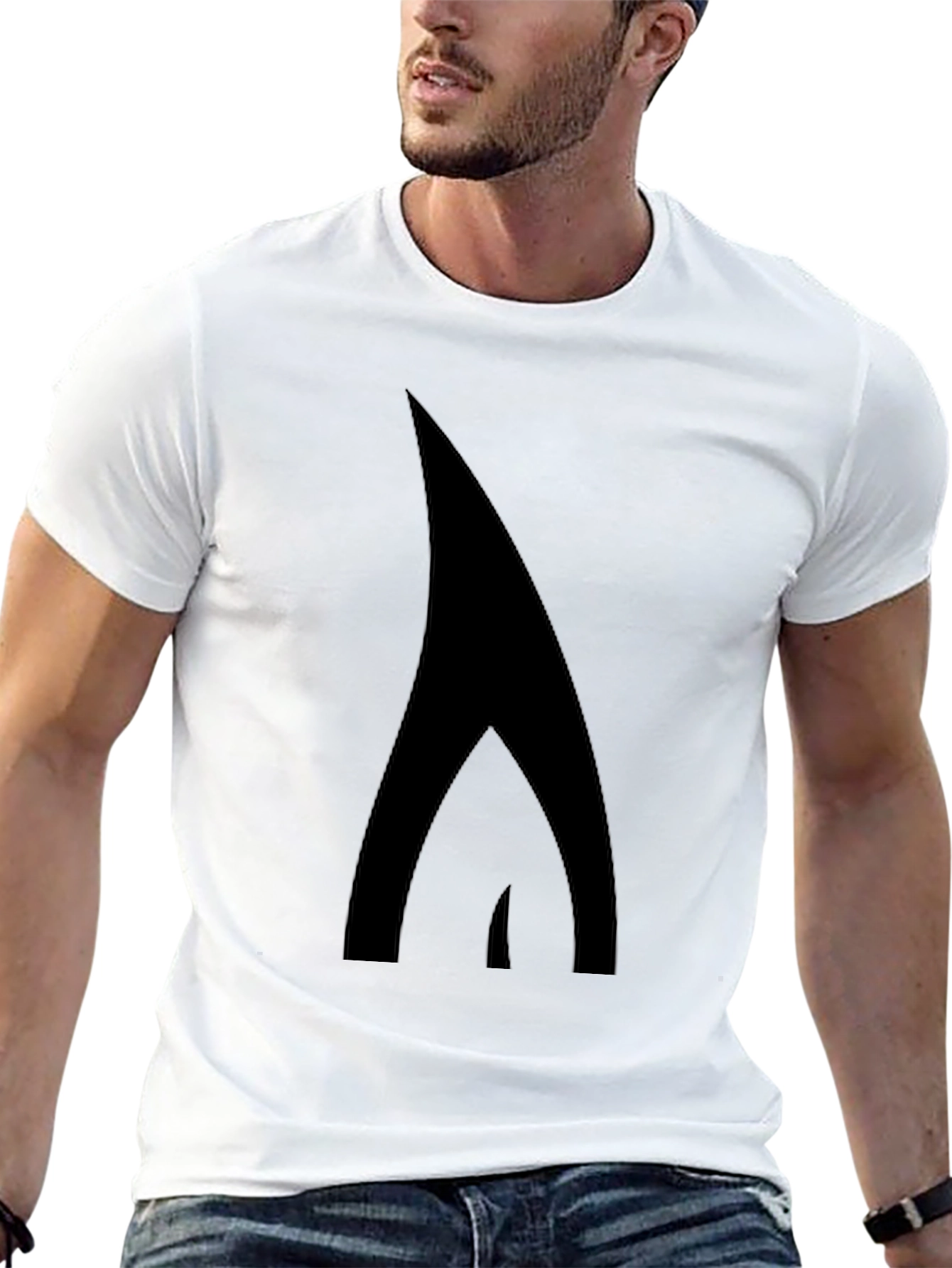 Stylish Black Graphic Tee - Modern Design