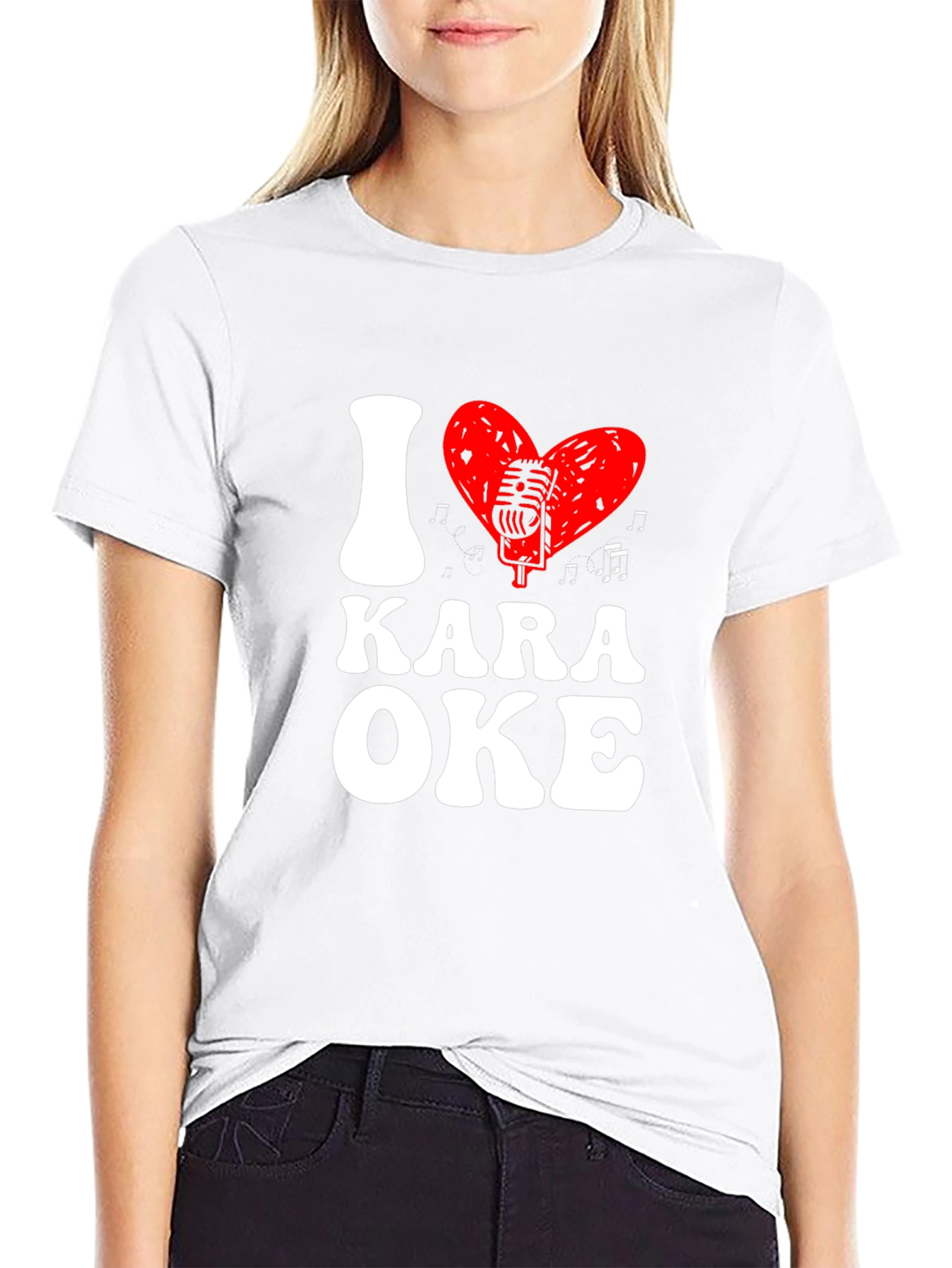 I Heart Karaoke Black T-Shirt