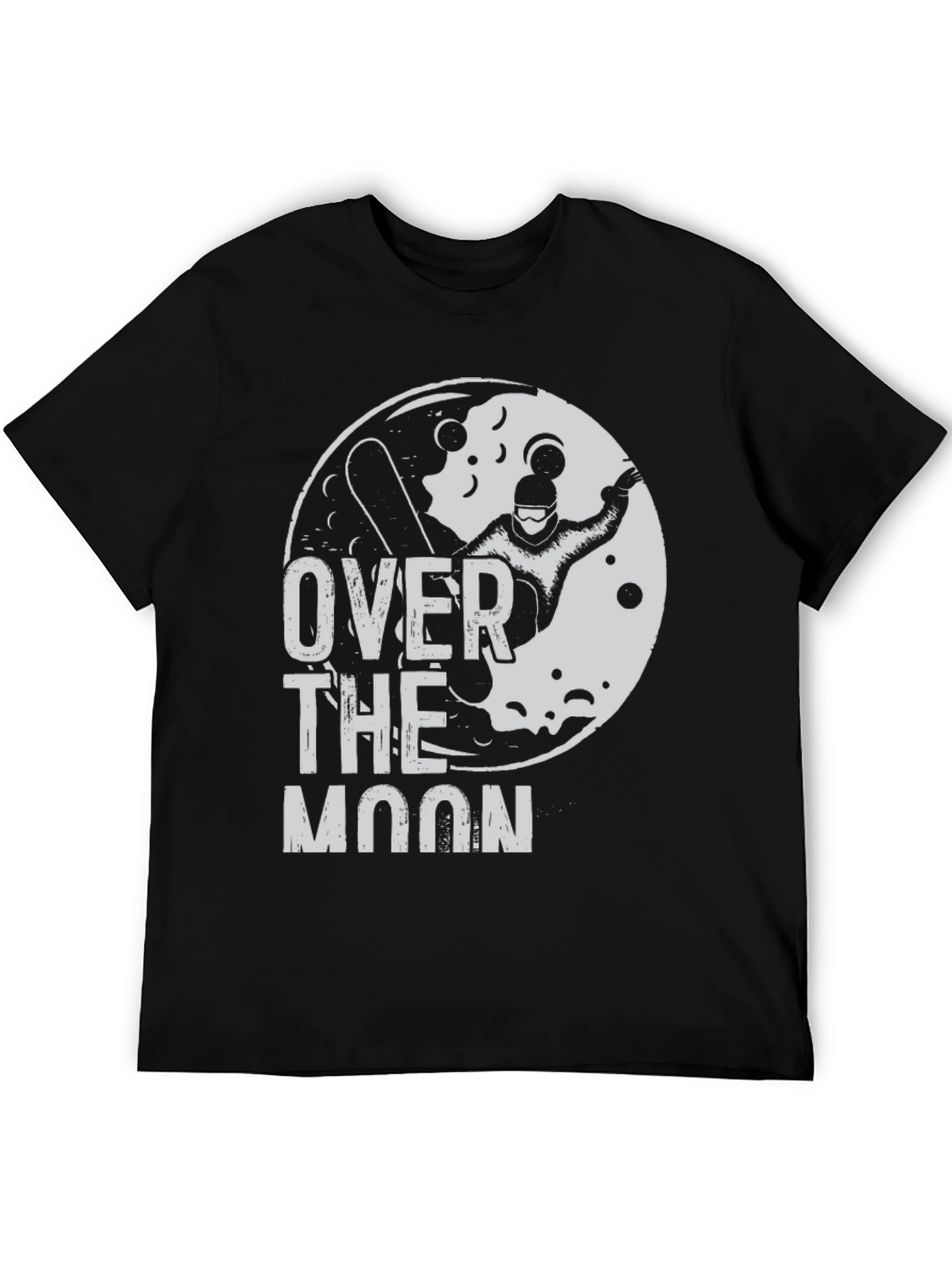 Over The Moon Graphic T-Shirt - Black Cotton Tee
