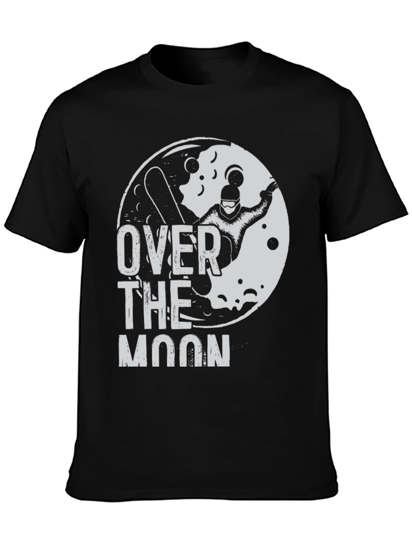 Over The Moon Graphic T-Shirt - Black Cotton Tee
