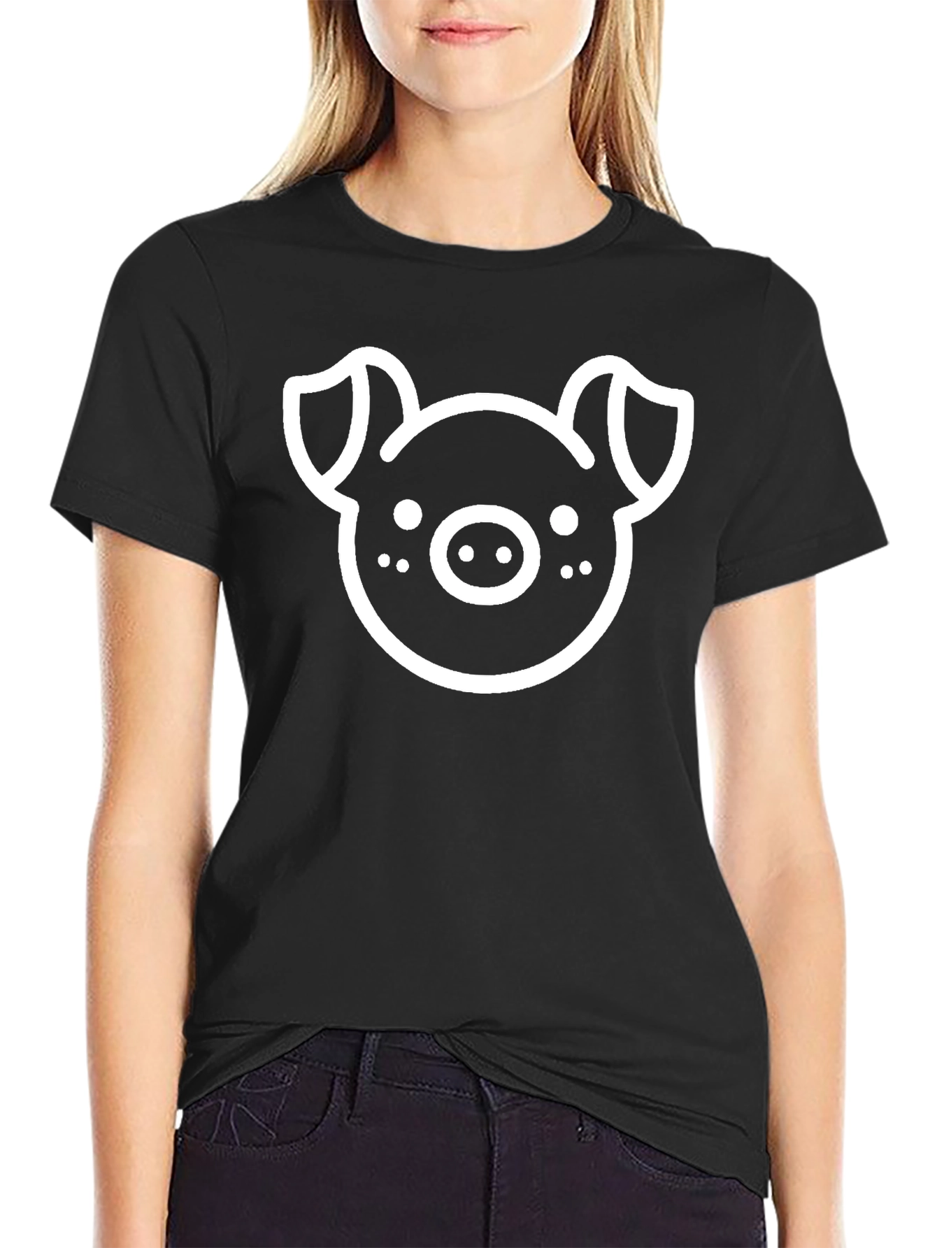 Black Pig Graphic Tee - Unisex Casual Shirt