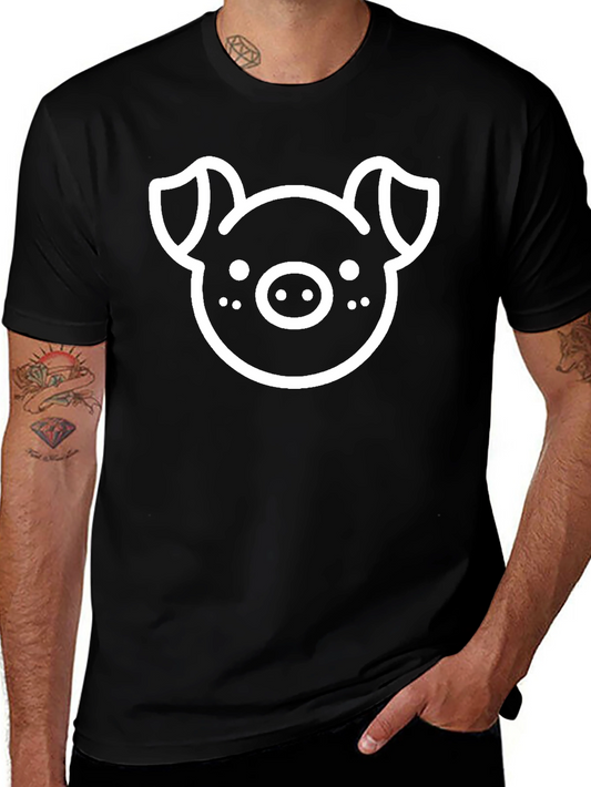 Black Pig Graphic Tee - Unisex Casual Shirt