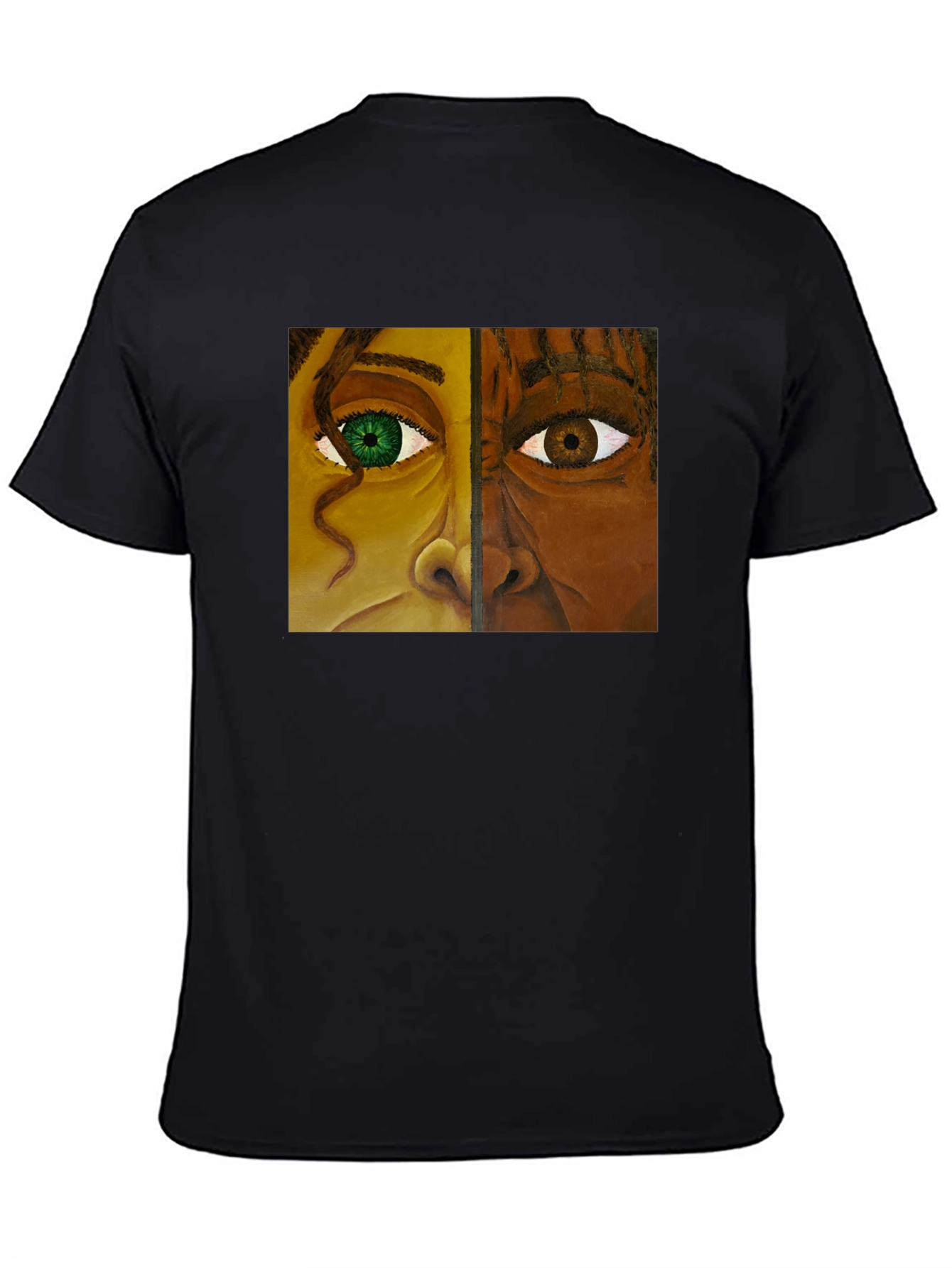 Unique Two-Faced Portrait Graphic Tee