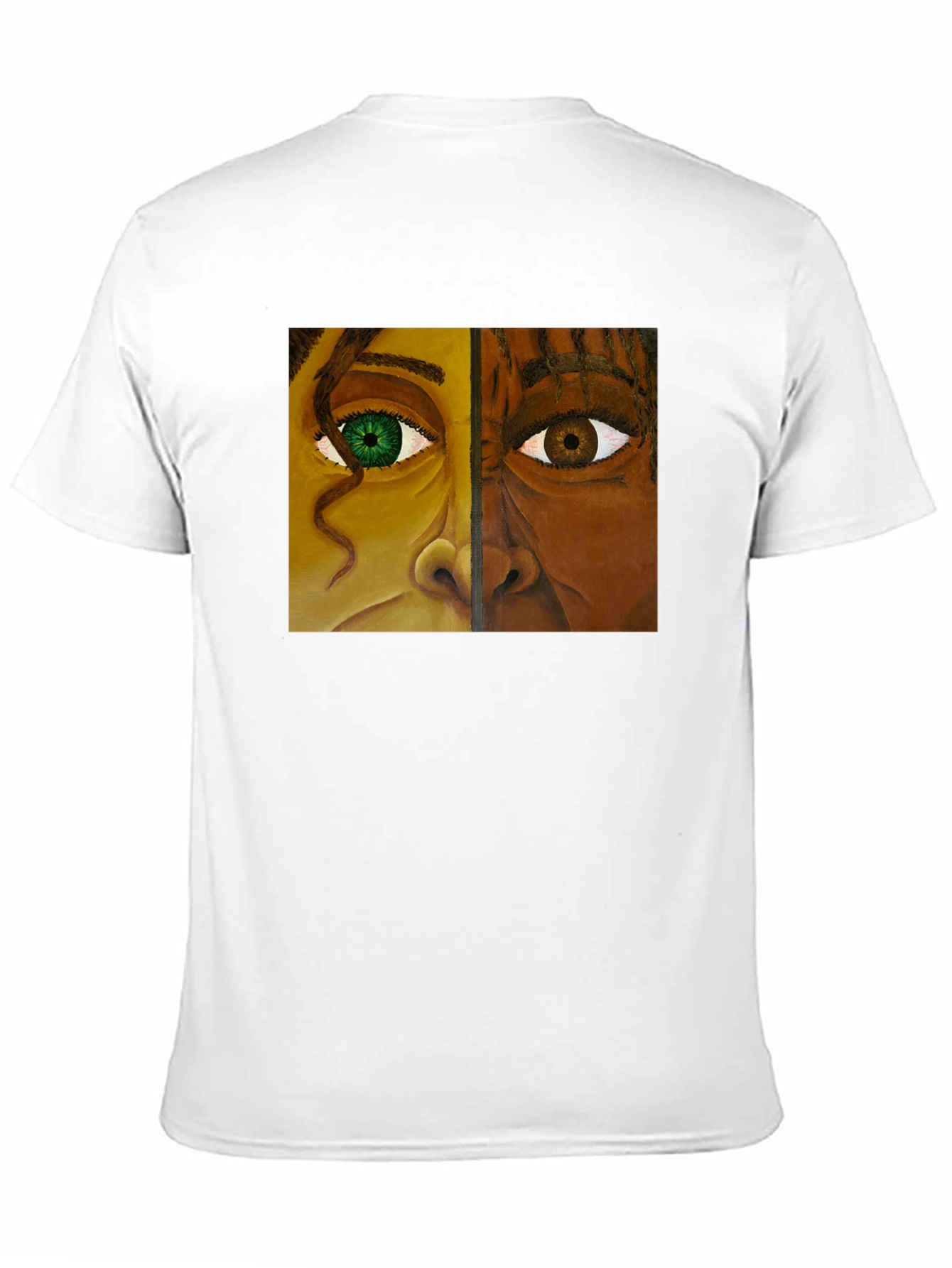 Unique Two-Faced Portrait Graphic Tee