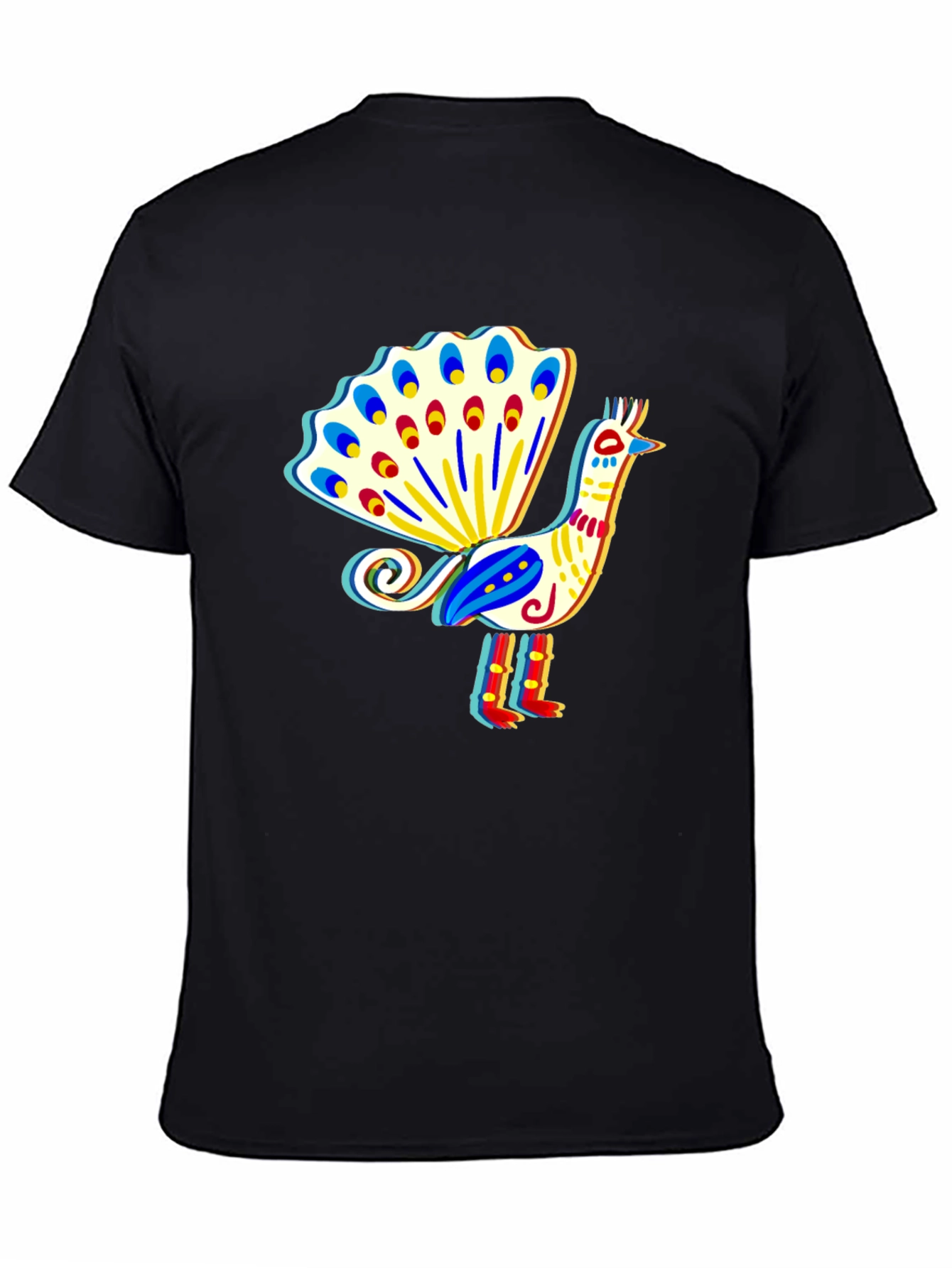 Peacock Graphic T-Shirt - Stylish Bird Design