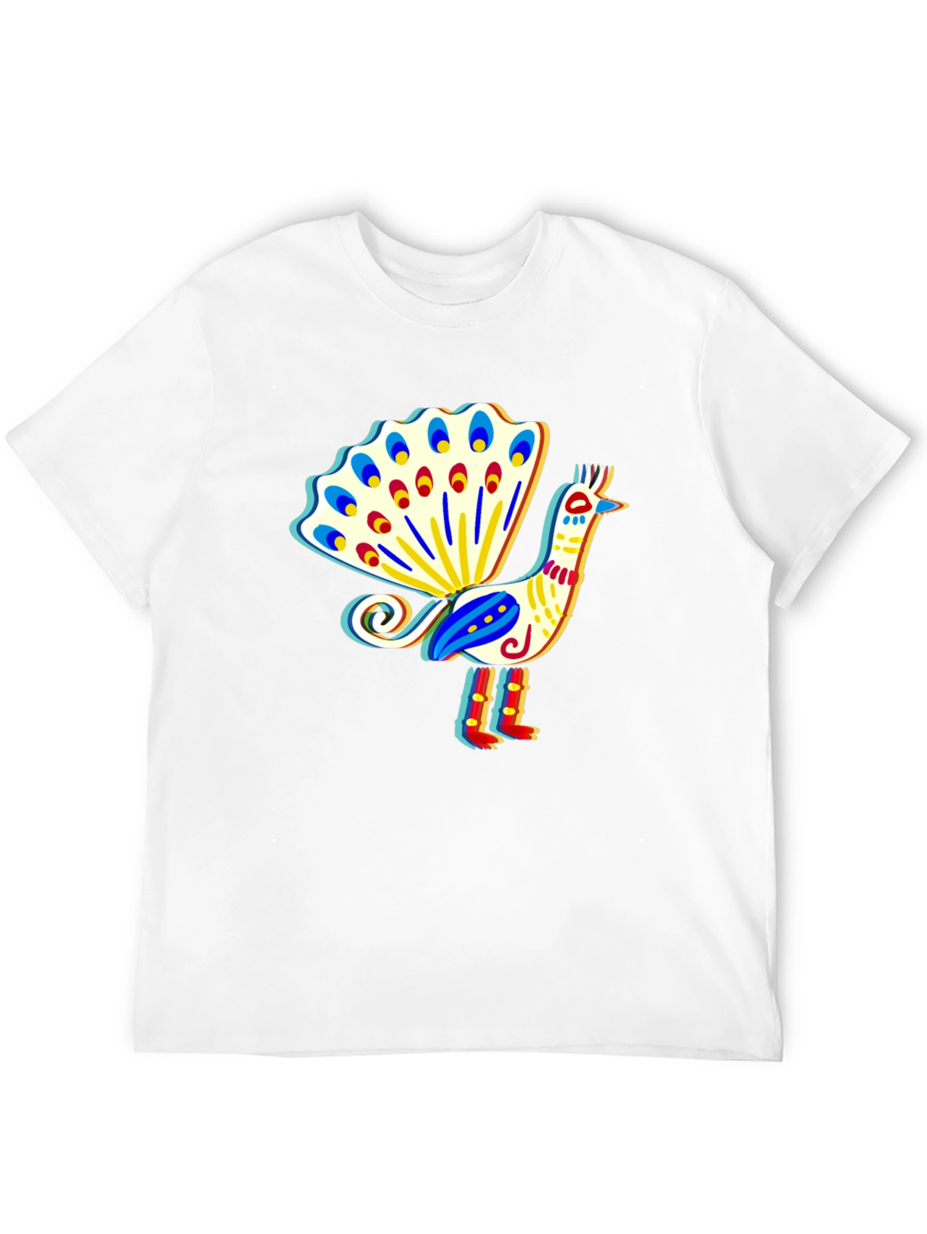 Peacock Graphic T-Shirt - Stylish Bird Design