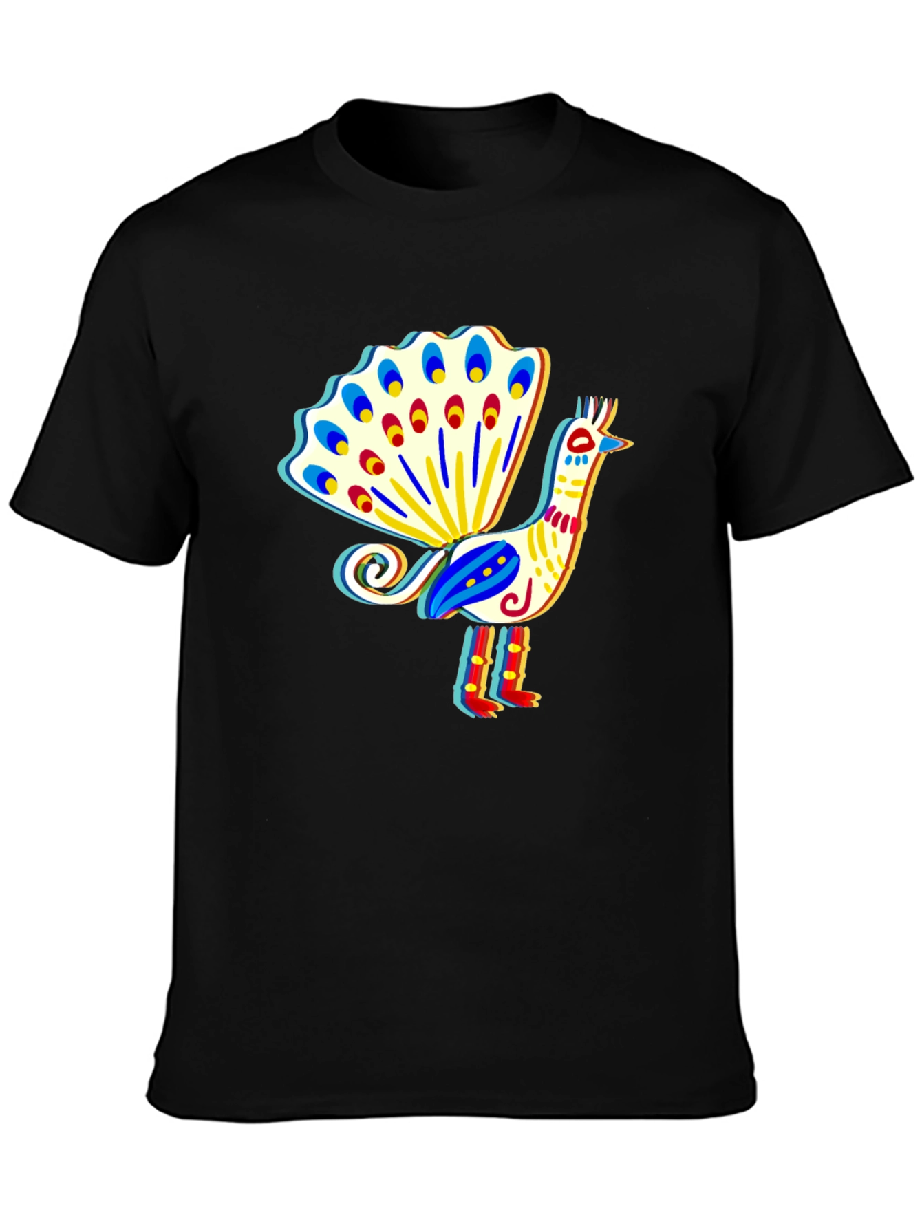 Peacock Graphic T-Shirt - Stylish Bird Design