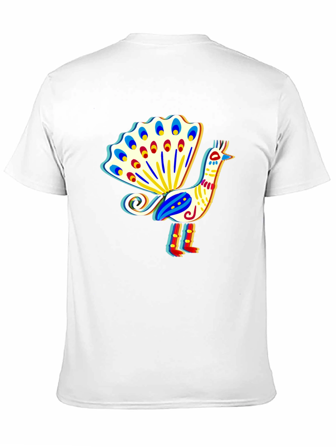 Peacock Graphic T-Shirt - Stylish Bird Design