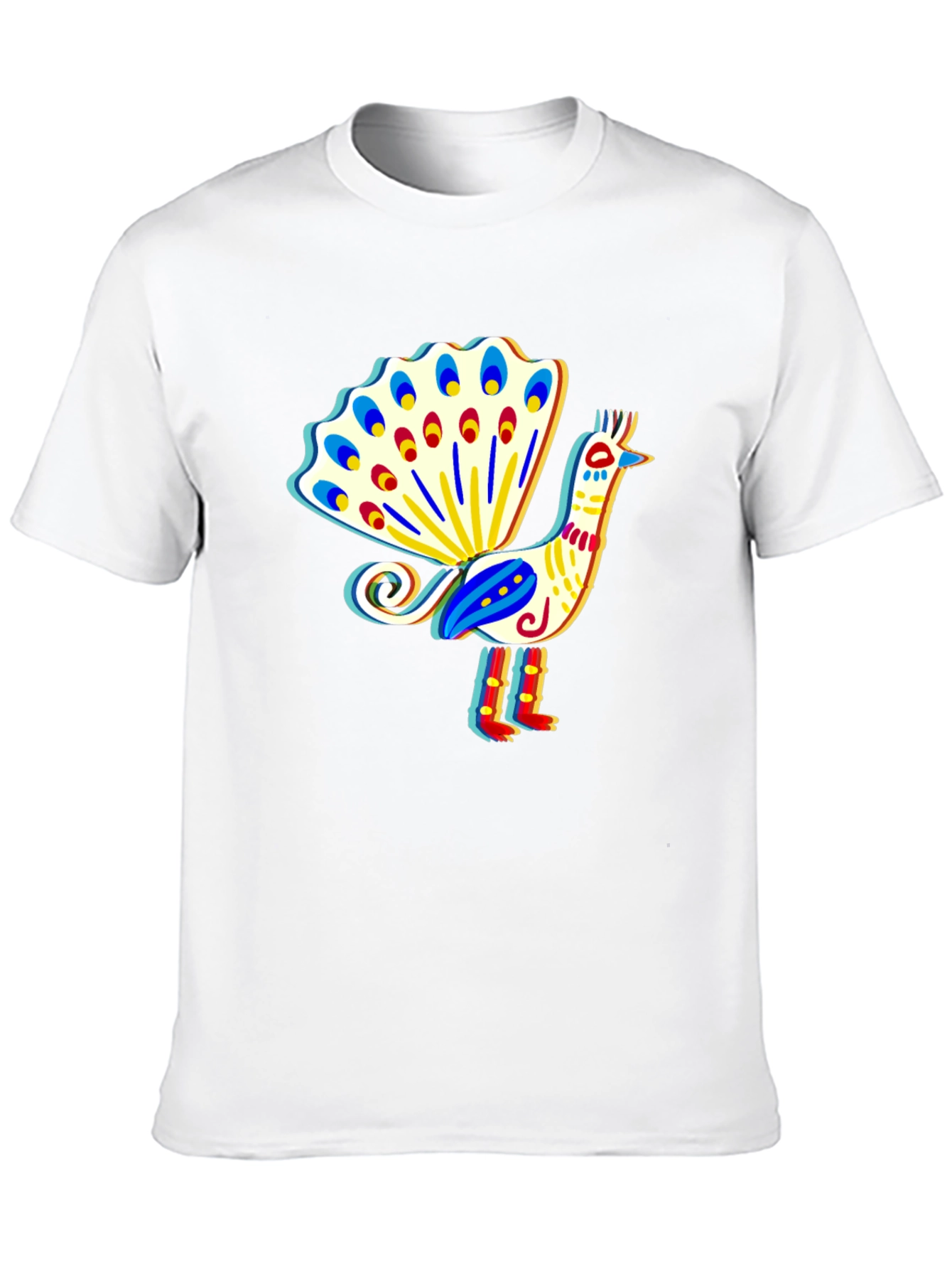 Peacock Graphic T-Shirt - Stylish Bird Design