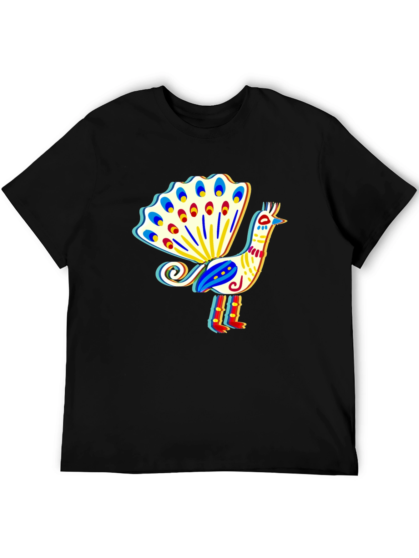 Peacock Graphic T-Shirt - Stylish Bird Design