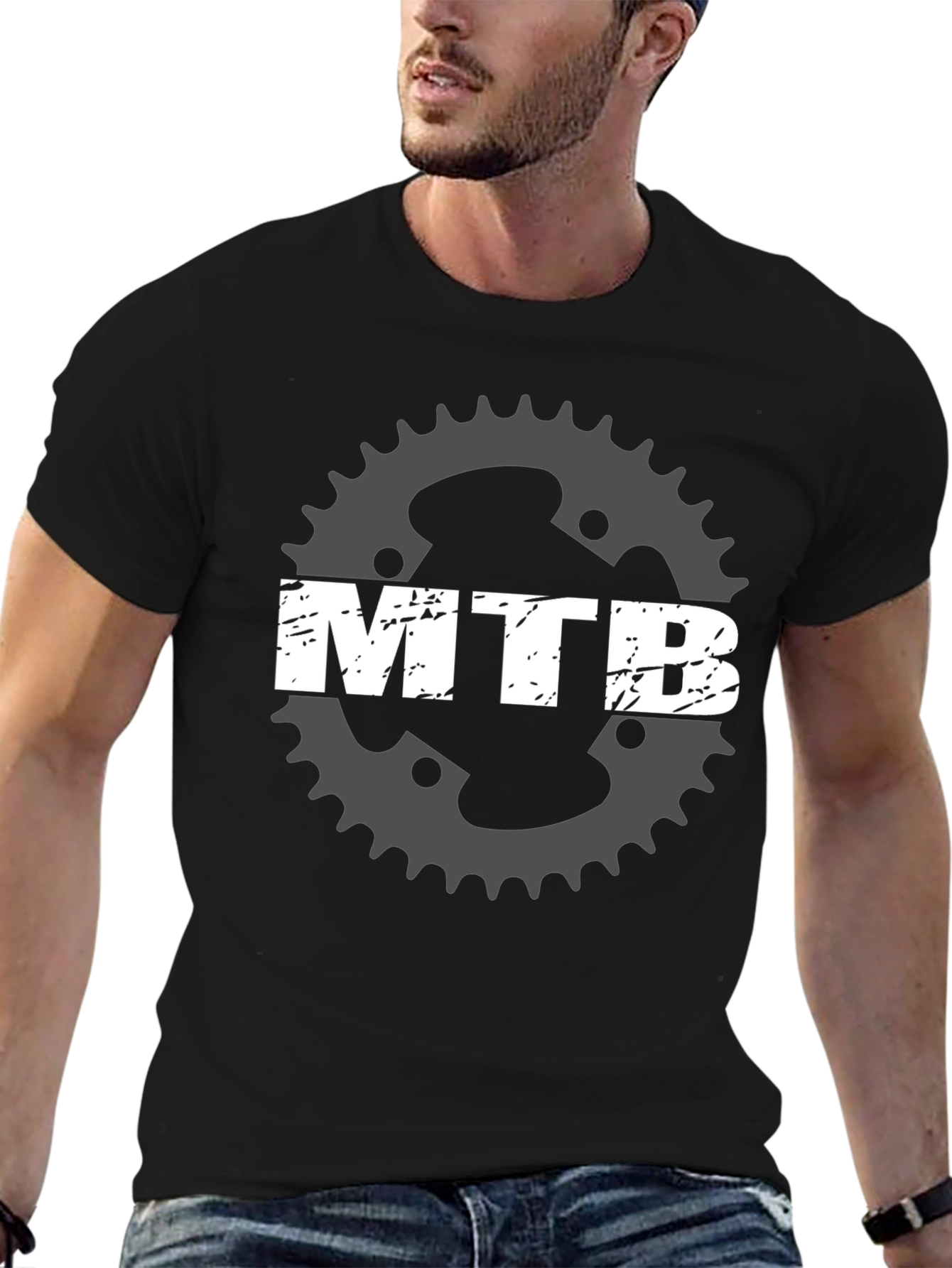 MTB Gear Graphic Tee - Black Mountain Bike T-Shirt
