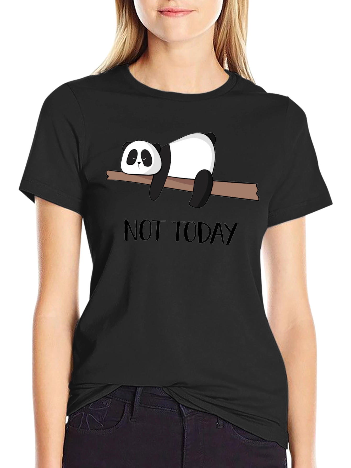 Not Today Panda T-Shirt - Lazy Day Comfort