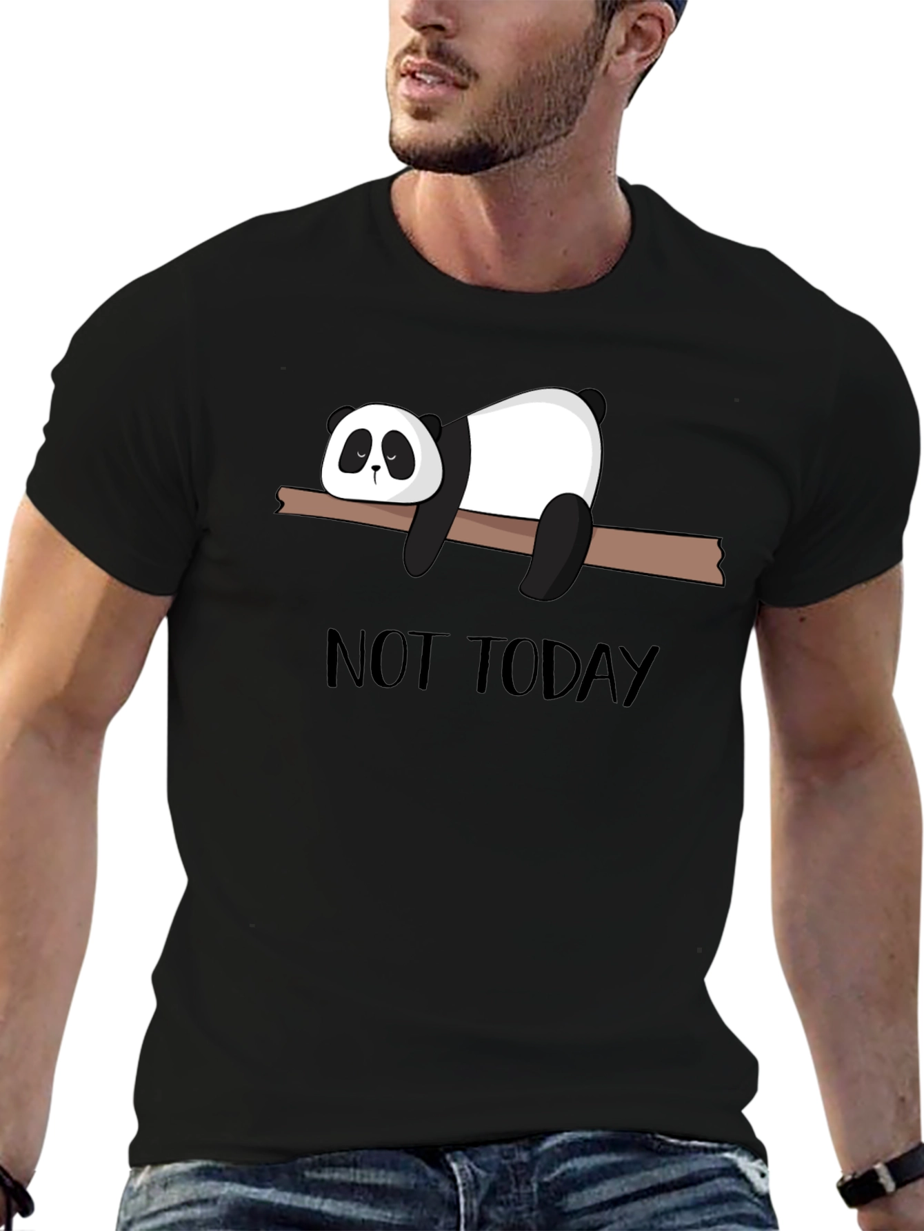 Not Today Panda T-Shirt - Lazy Day Comfort
