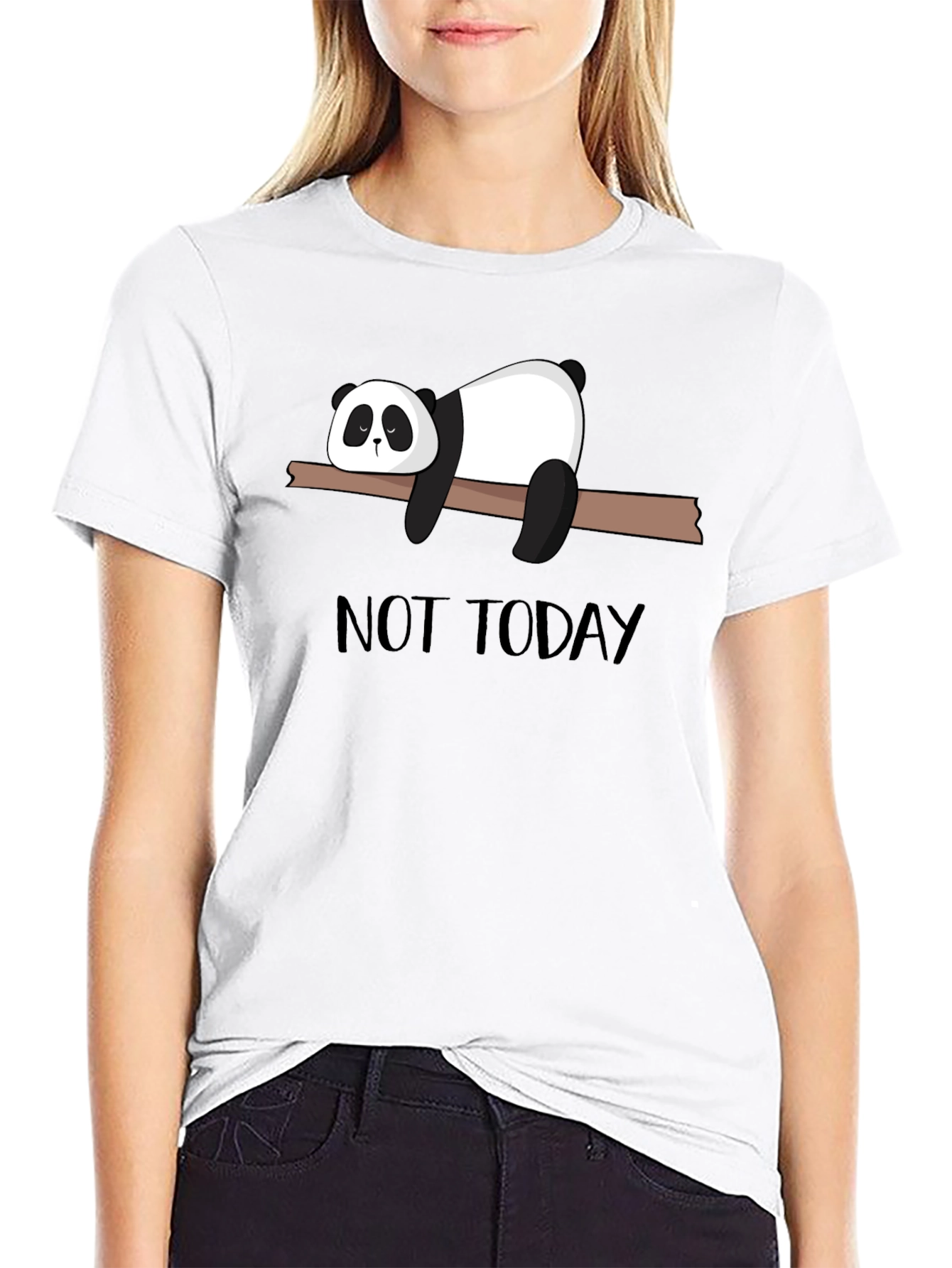 Not Today Panda T-Shirt - Lazy Day Comfort
