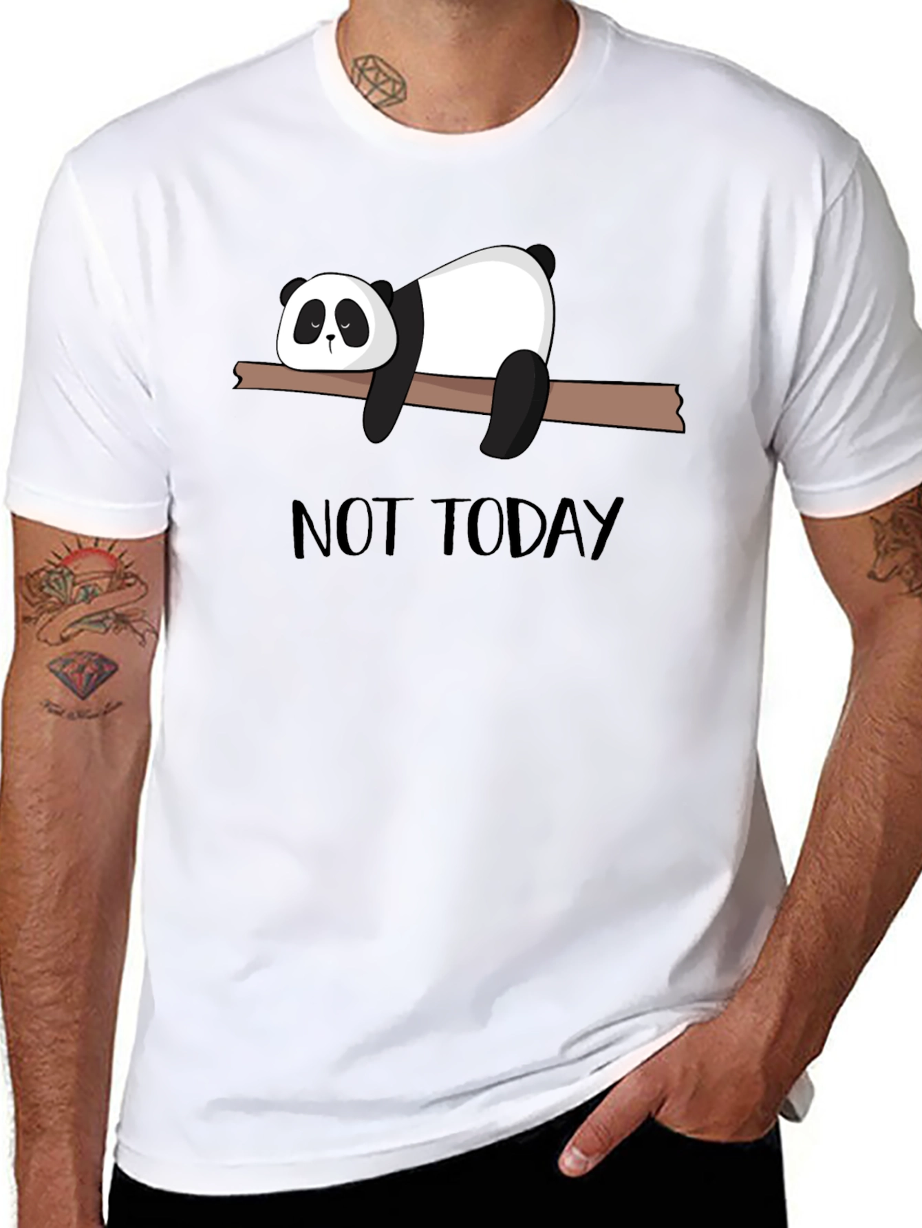 Not Today Panda T-Shirt - Lazy Day Comfort