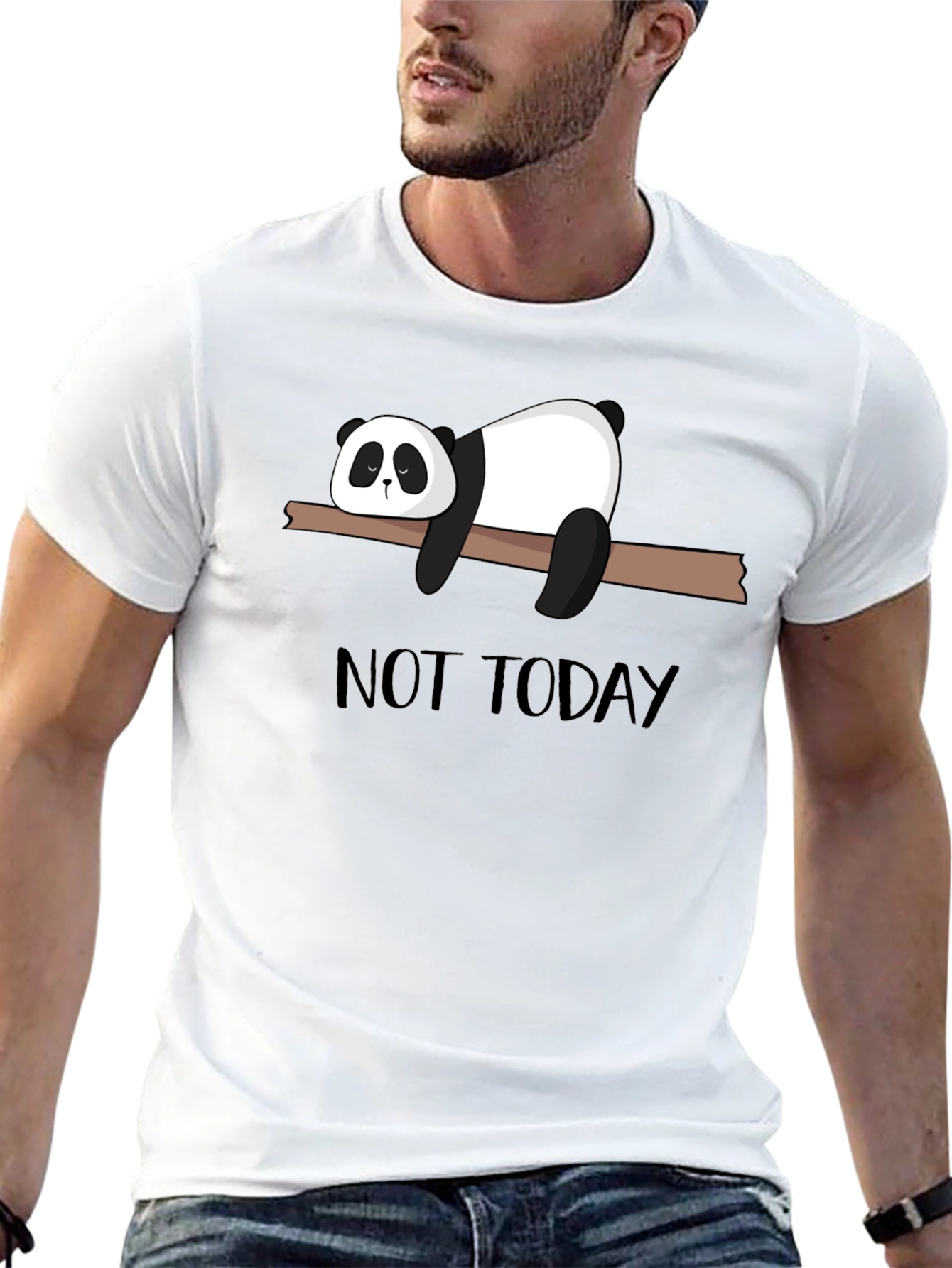 Not Today Panda T-Shirt - Lazy Day Comfort