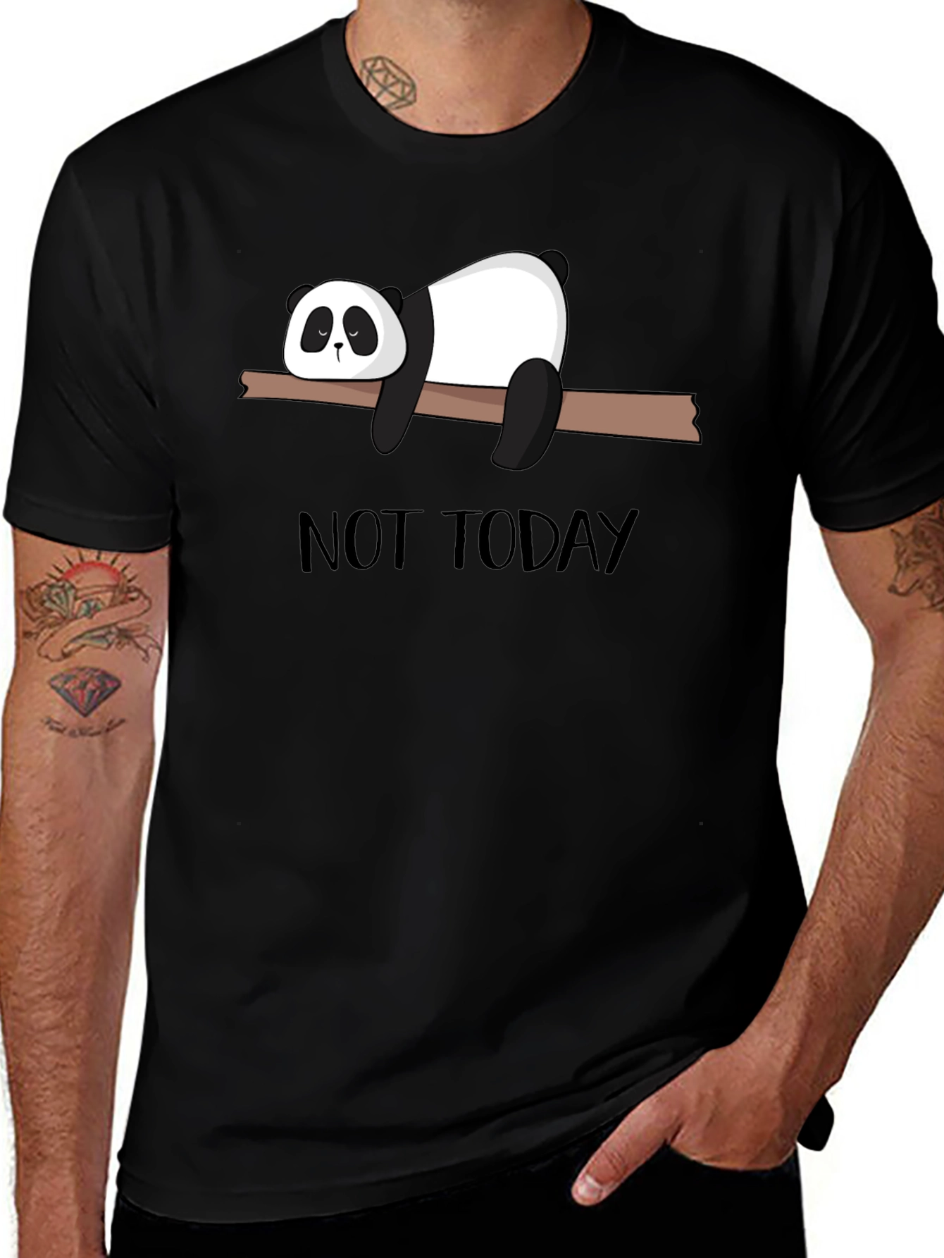 Not Today Panda T-Shirt - Lazy Day Comfort