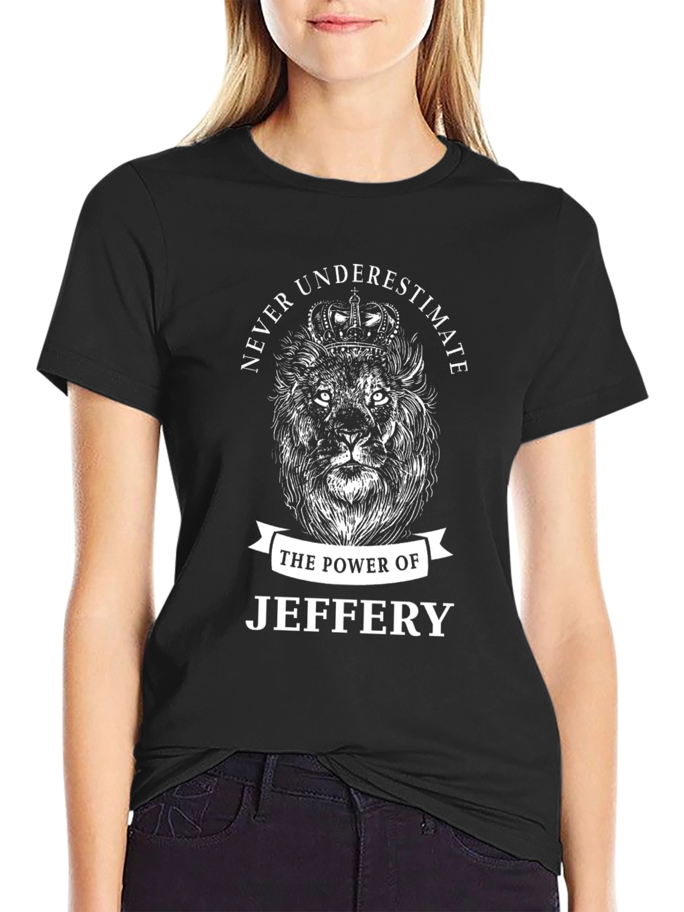 Never Underestimate Jeffery Lion Graphic T-Shirt