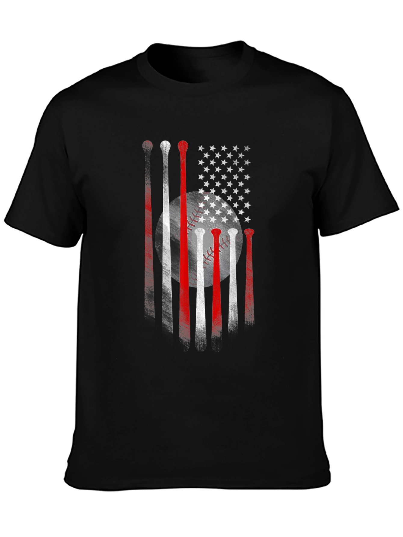 Baseball USA Flag Graphic Tee