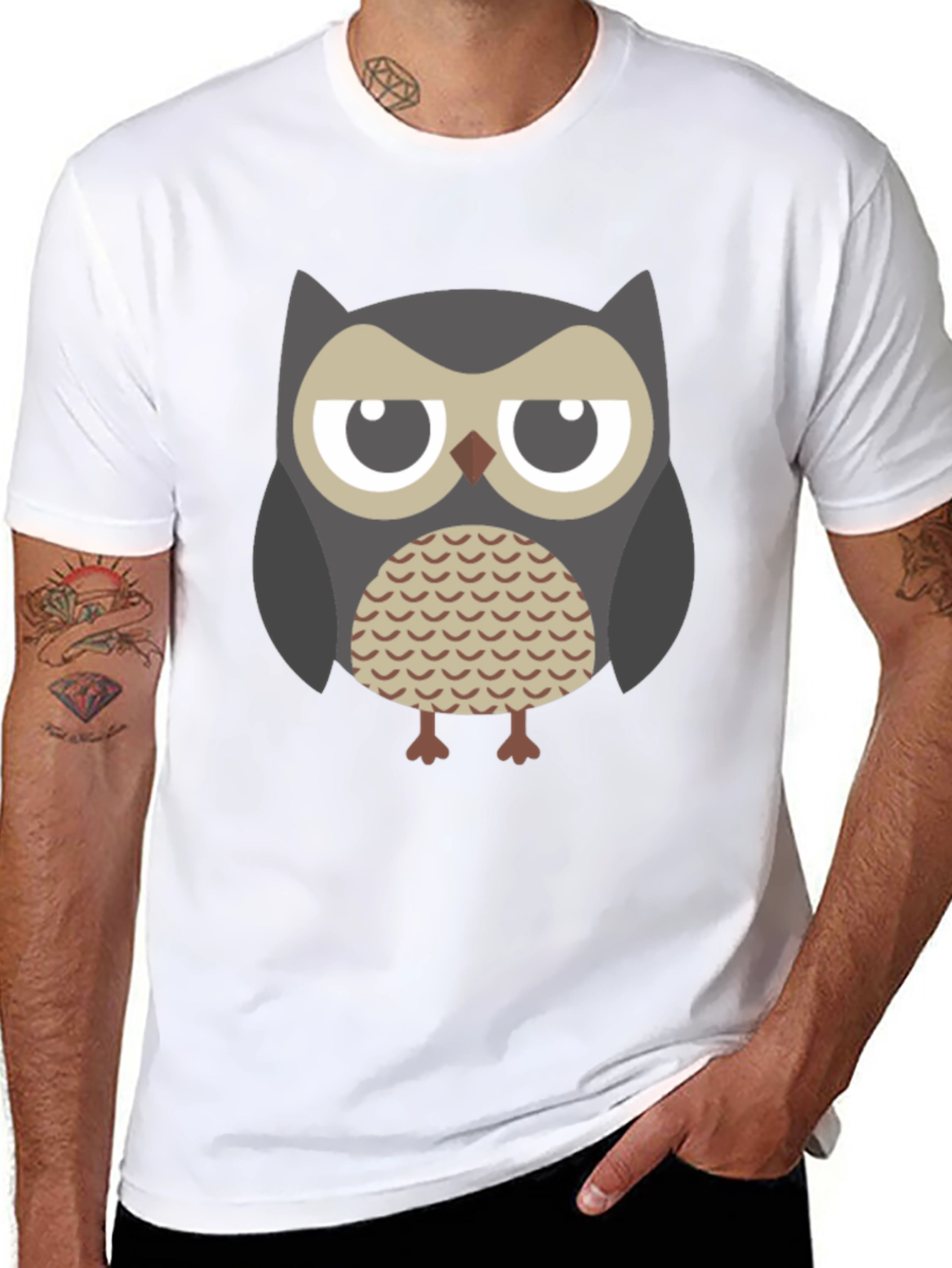 Grumpy Owl Graphic Tee - Unisex Black T-Shirt
