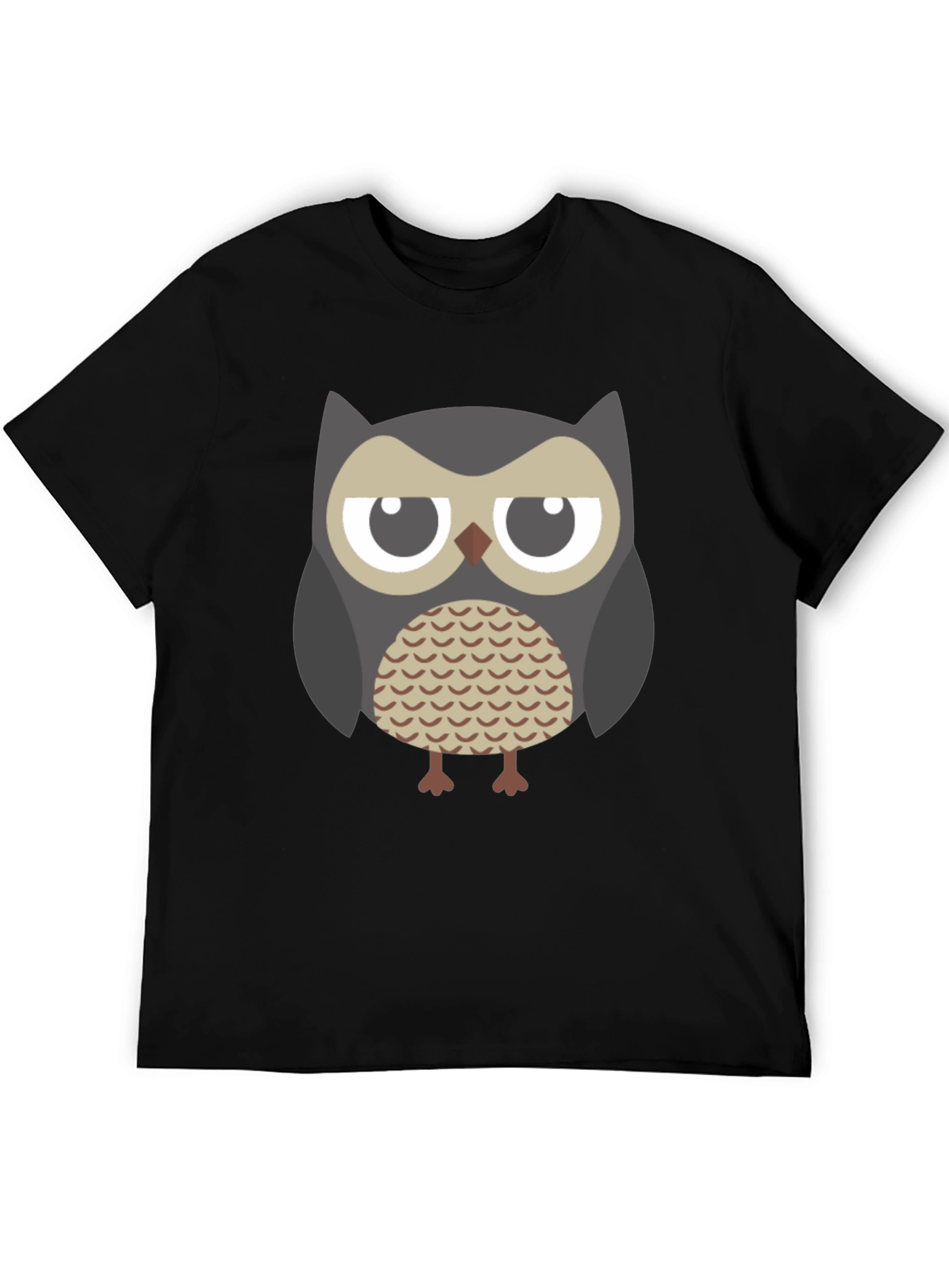 Grumpy Owl Graphic Tee - Unisex Black T-Shirt