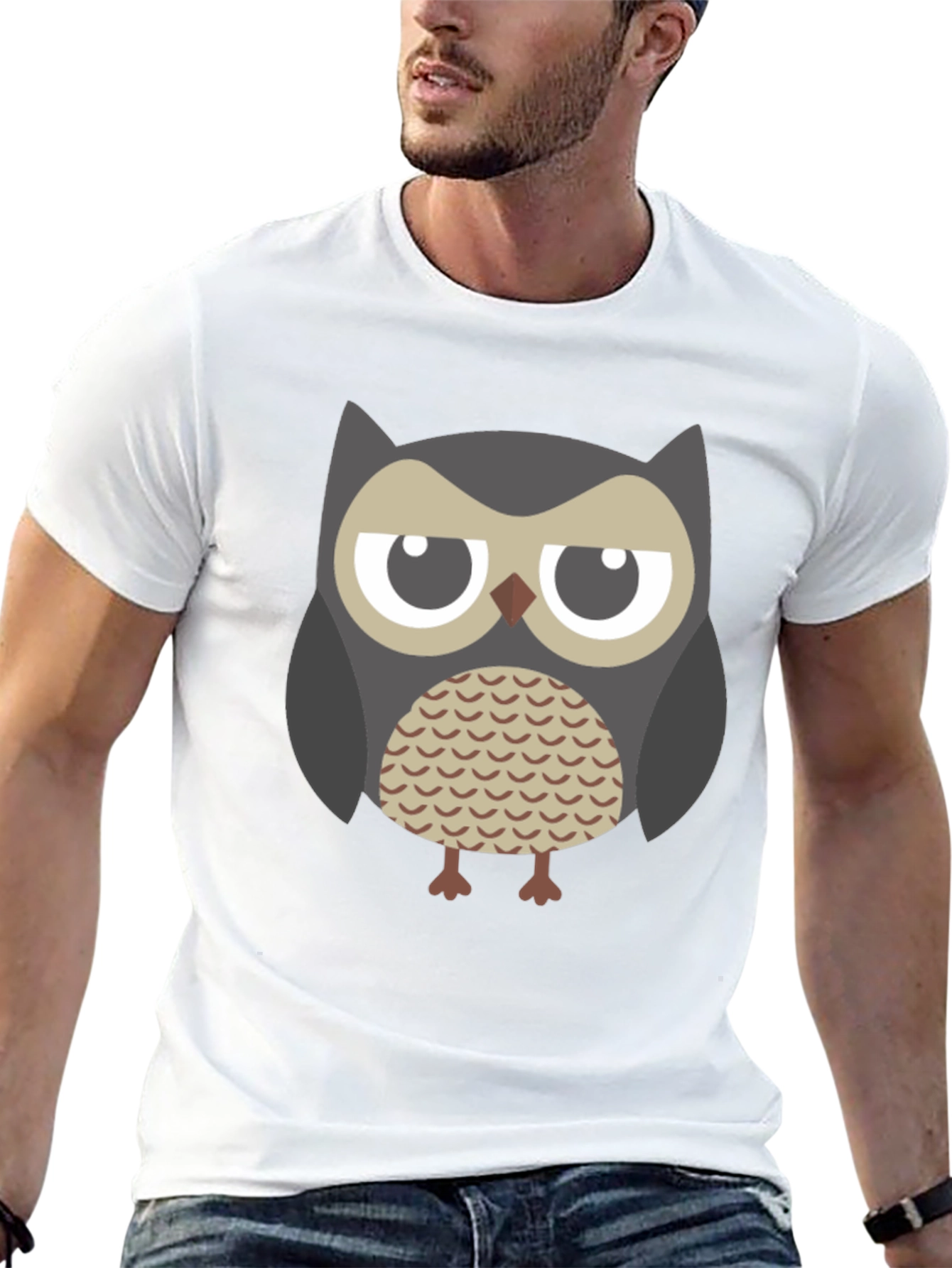Grumpy Owl Graphic Tee - Unisex Black T-Shirt