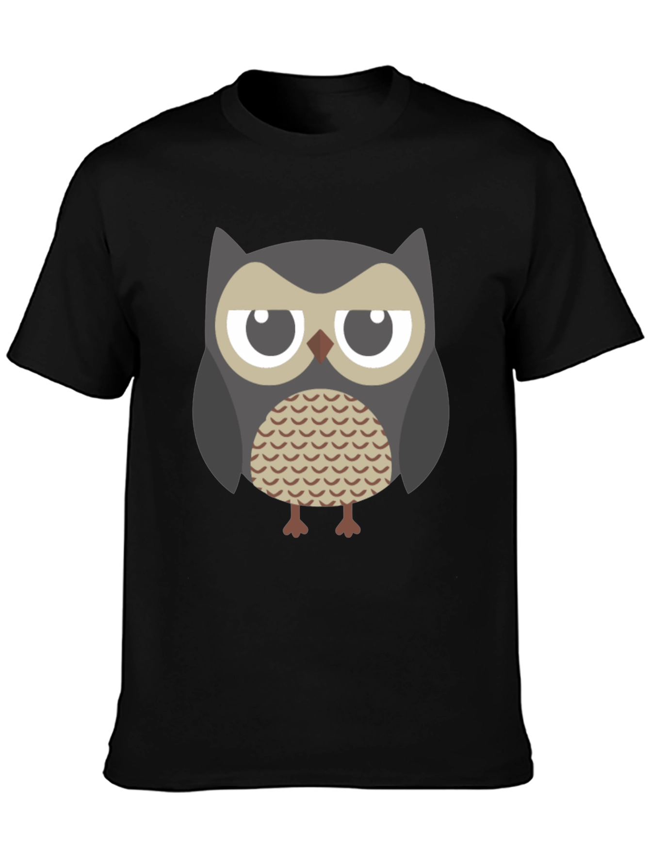 Grumpy Owl Graphic Tee - Unisex Black T-Shirt