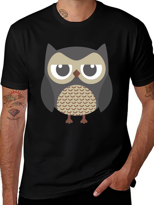 Grumpy Owl Graphic Tee - Unisex Black T-Shirt
