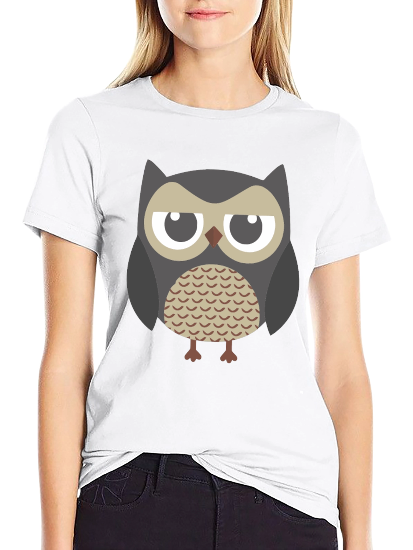 Grumpy Owl Graphic Tee - Unisex Black T-Shirt