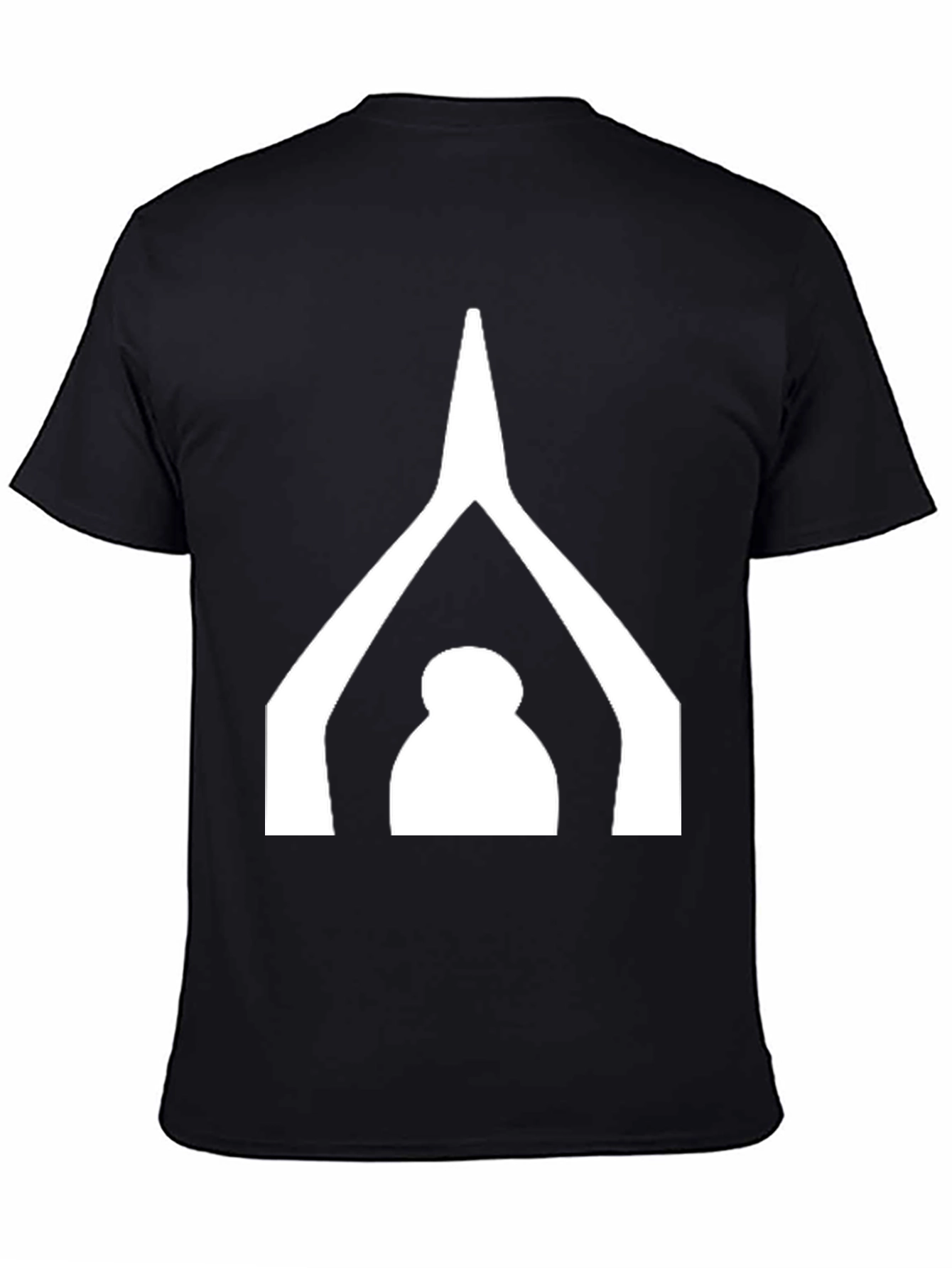 Minimalist Black T-Shirt with White Graphic Design