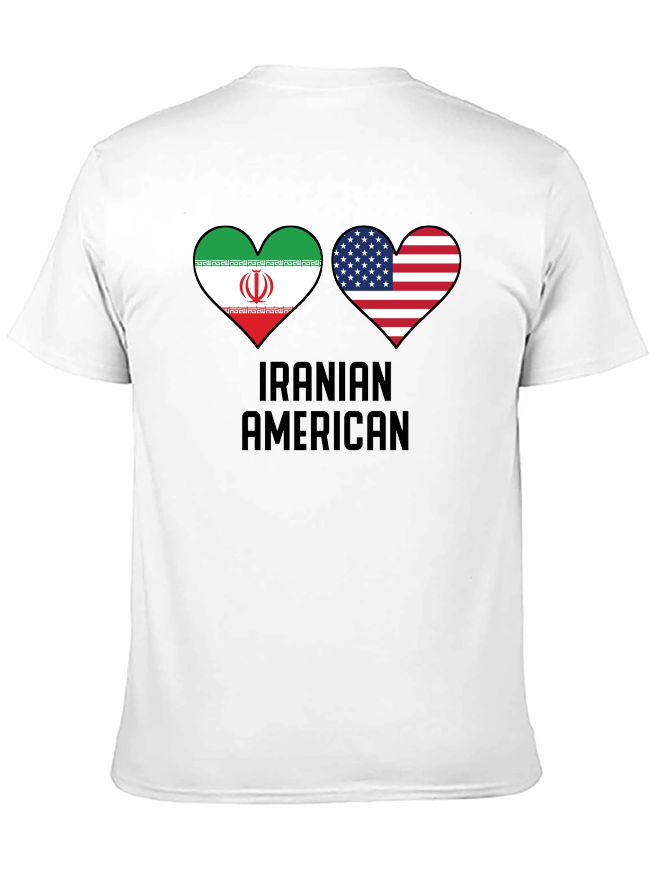 Iranian American Flag Heart T-Shirt