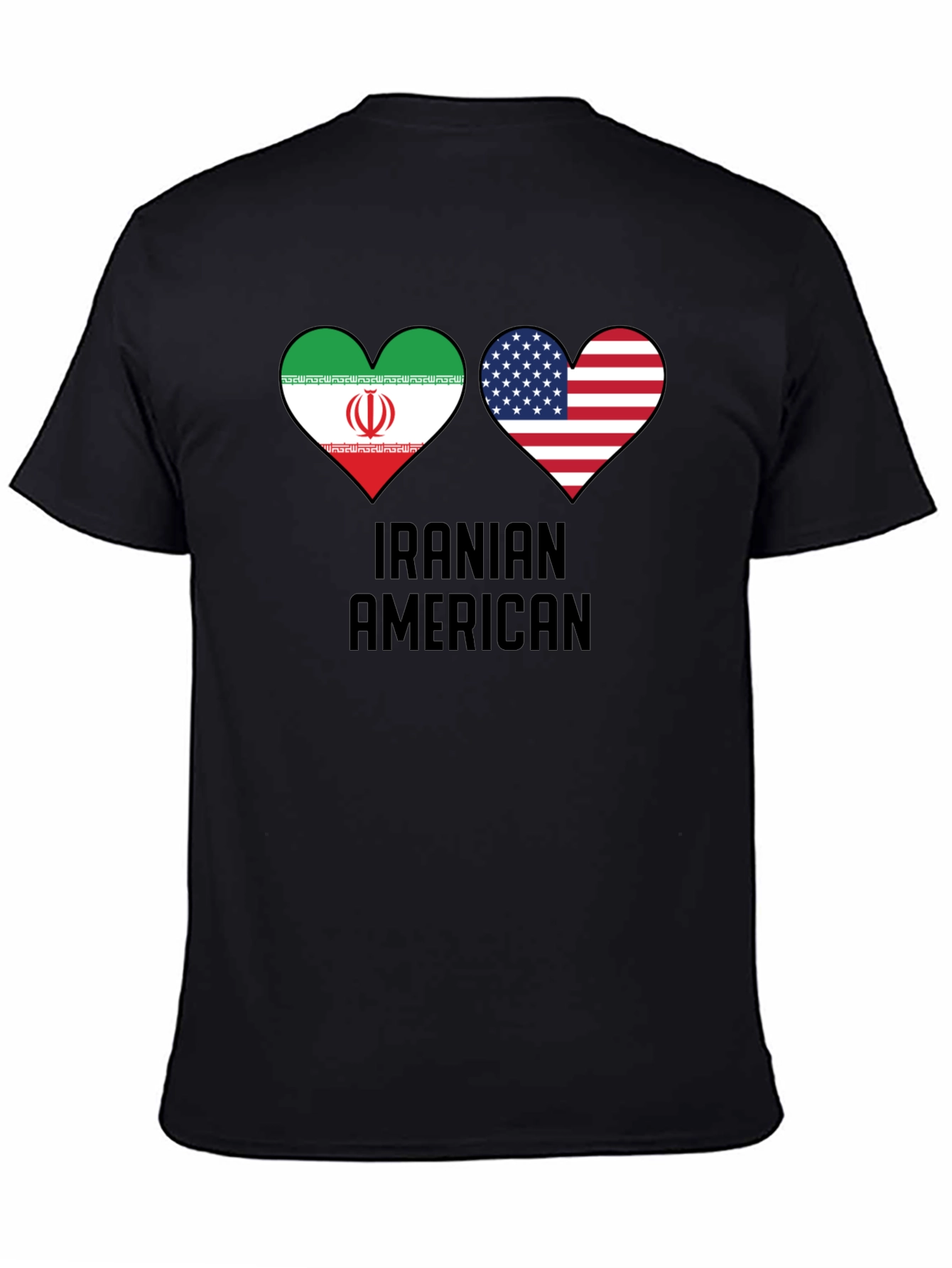 Iranian American Flag Heart T-Shirt