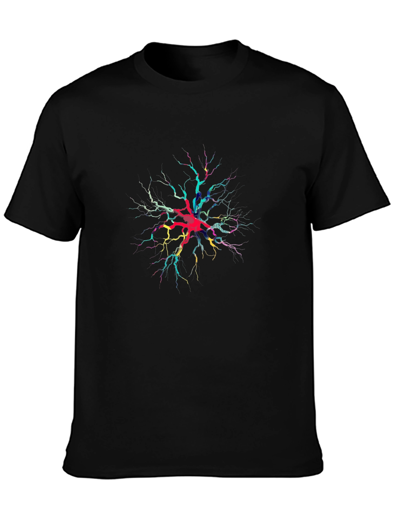 Colorful Neuron Black T-Shirt
