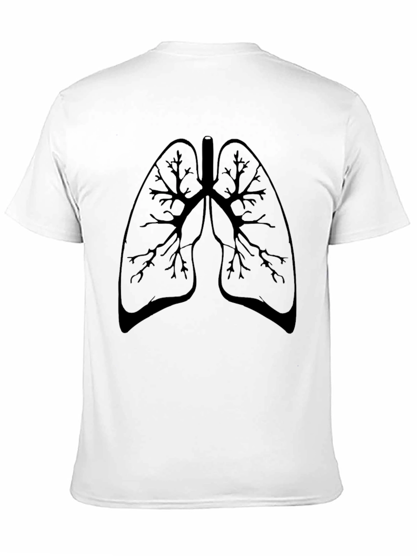 Anatomical Lungs Graphic Tee - Black Cotton T-Shirt