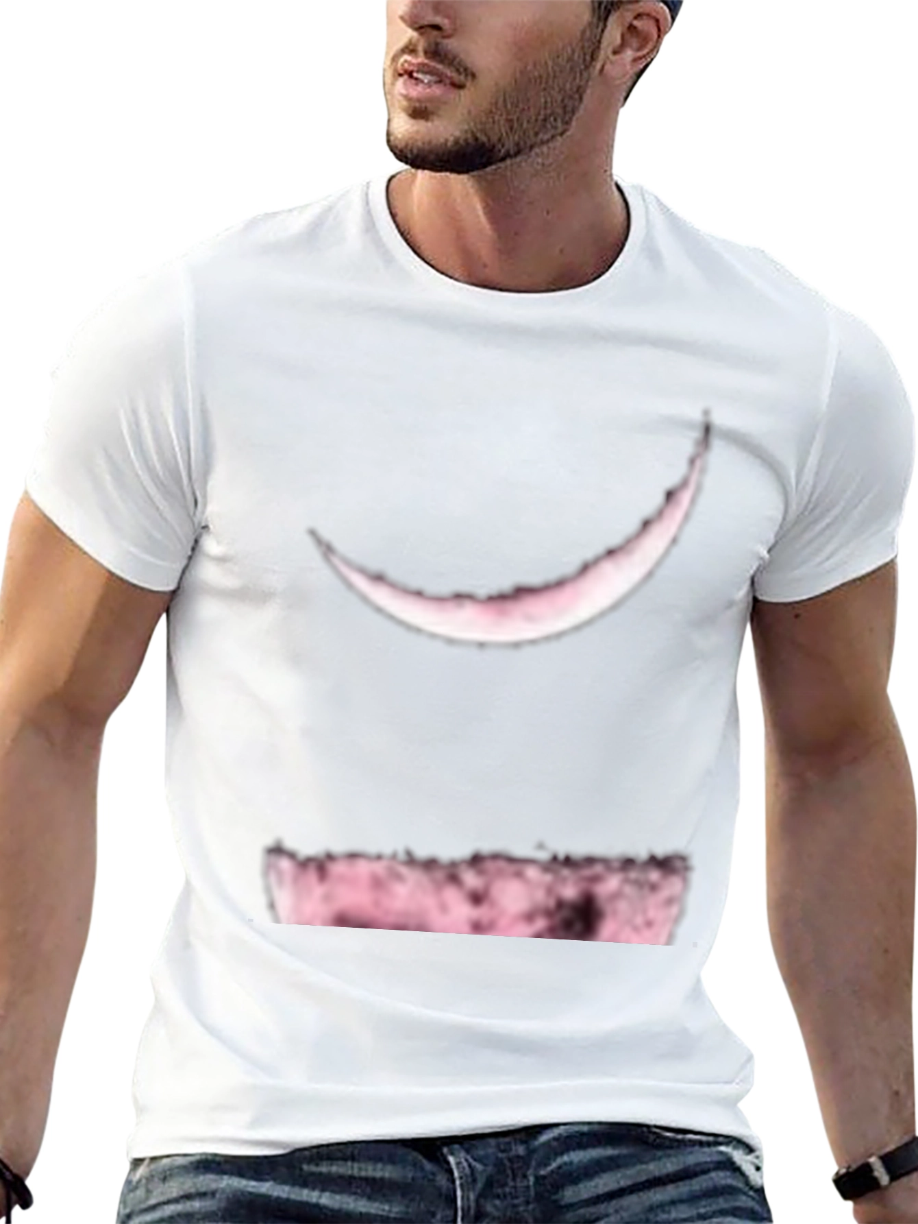 Moon Phase Graphic Tee - Soft Black Cotton Blend
