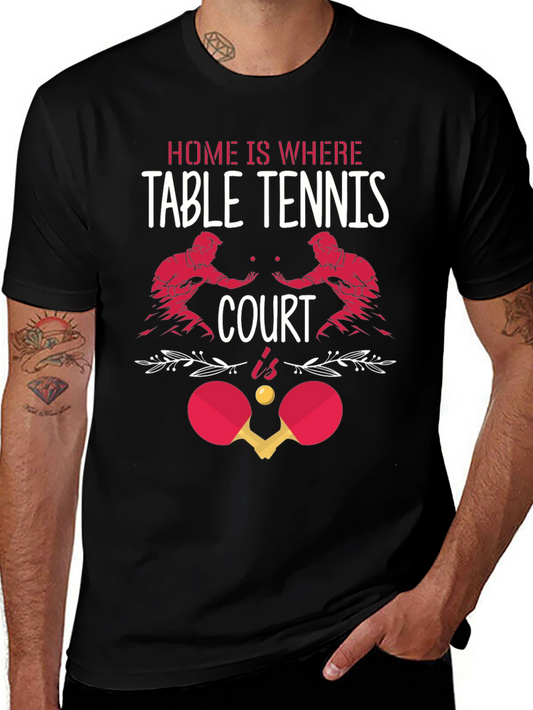 Table Tennis Court Graphic Tee - Ping Pong Lover Shirt