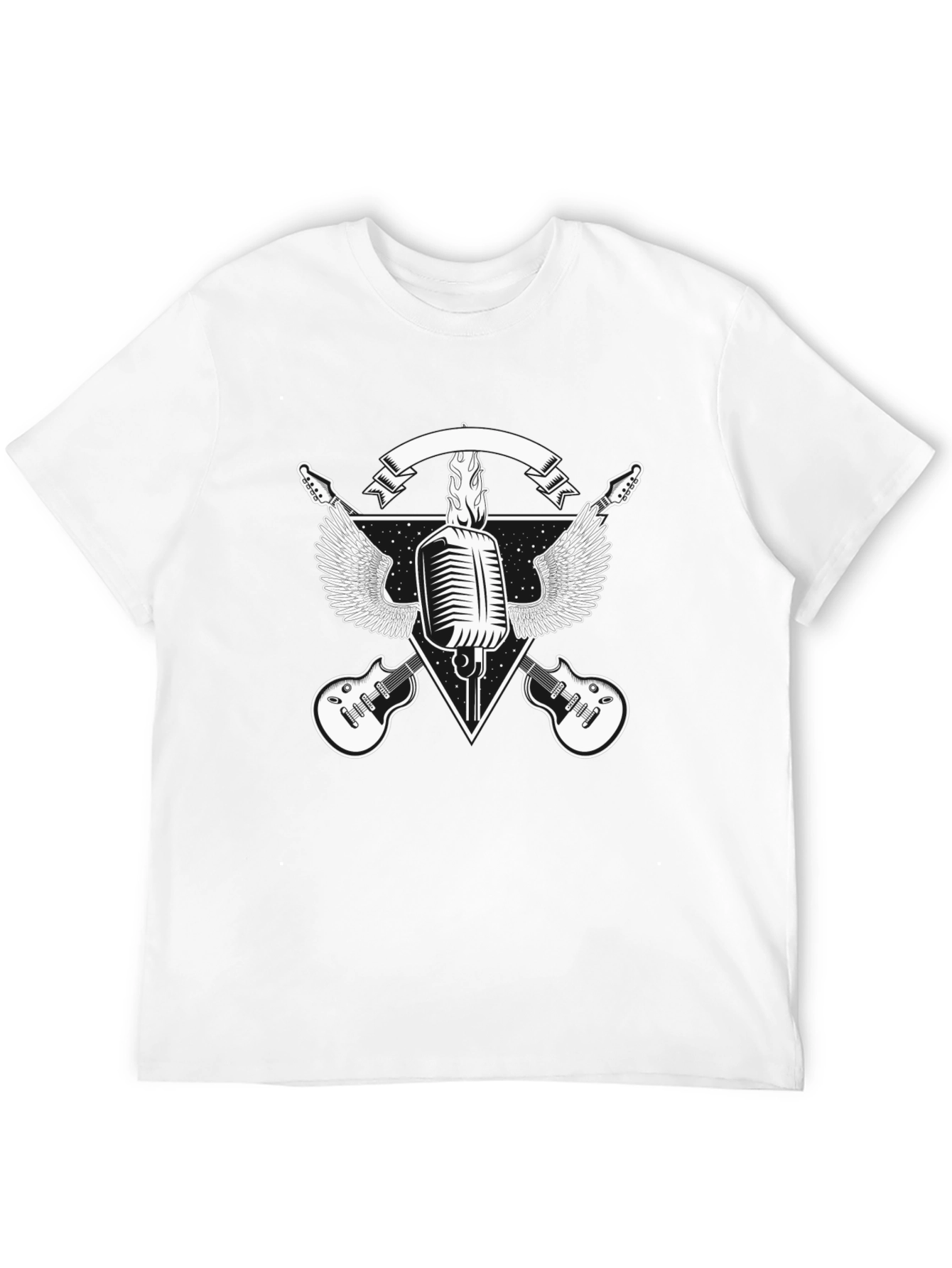 Rock Music Graphic Tee - Black T-Shirt