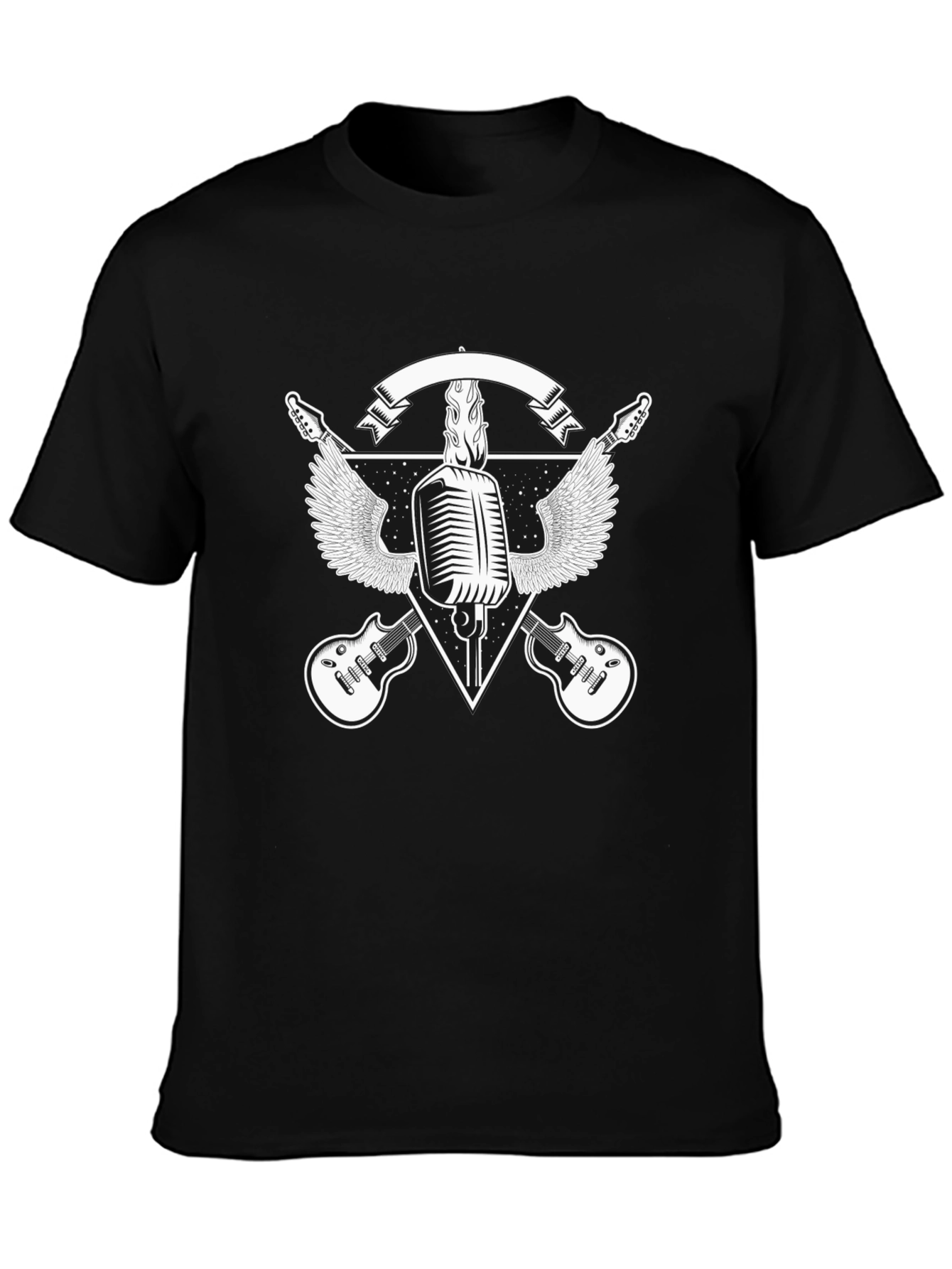Rock Music Graphic Tee - Black T-Shirt
