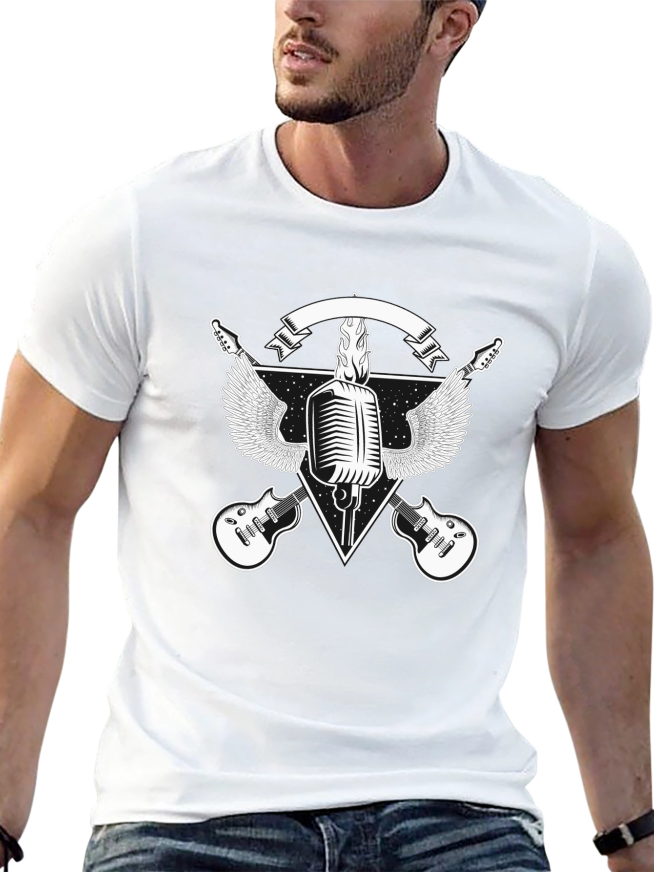 Rock Music Graphic Tee - Black T-Shirt