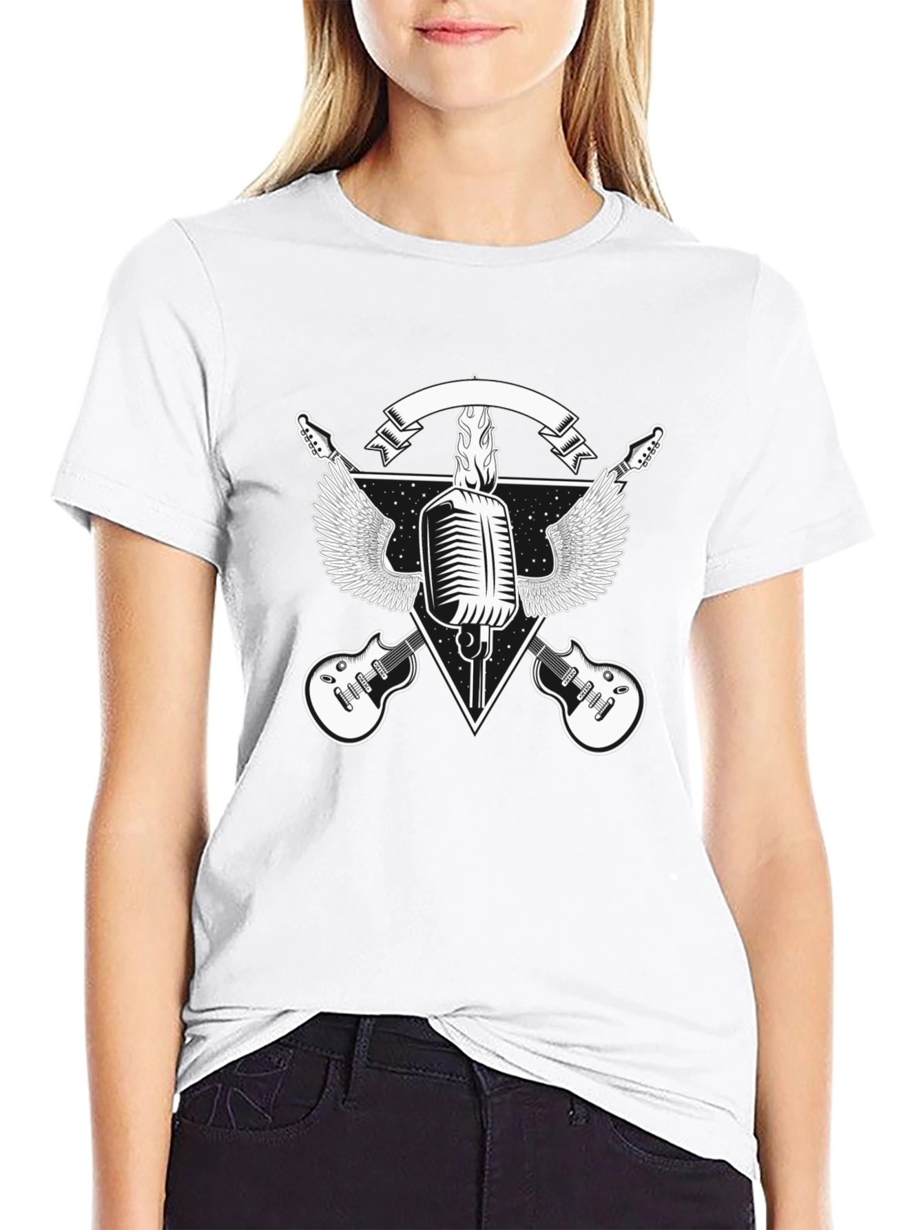 Rock Music Graphic Tee - Black T-Shirt