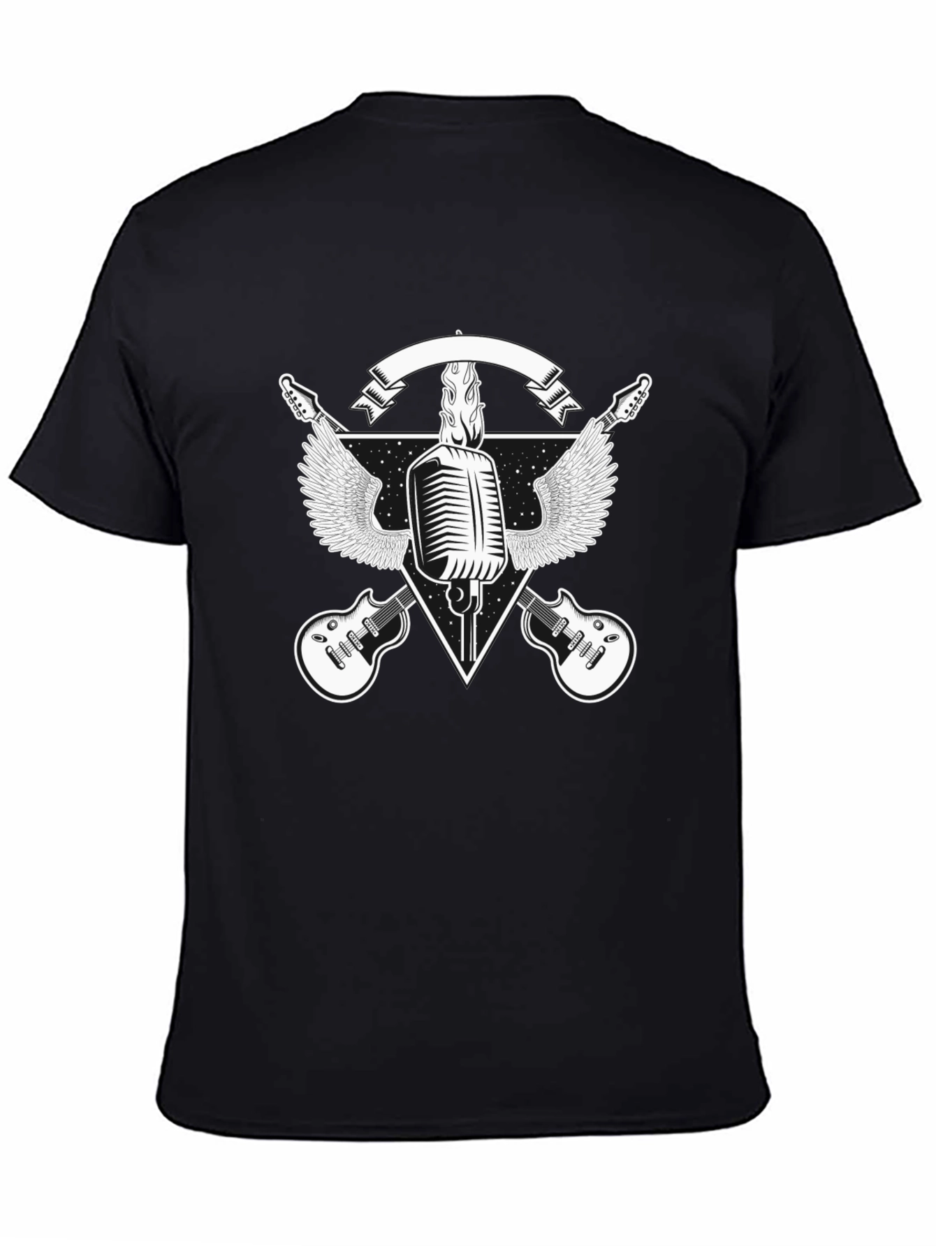 Rock Music Graphic Tee - Black T-Shirt