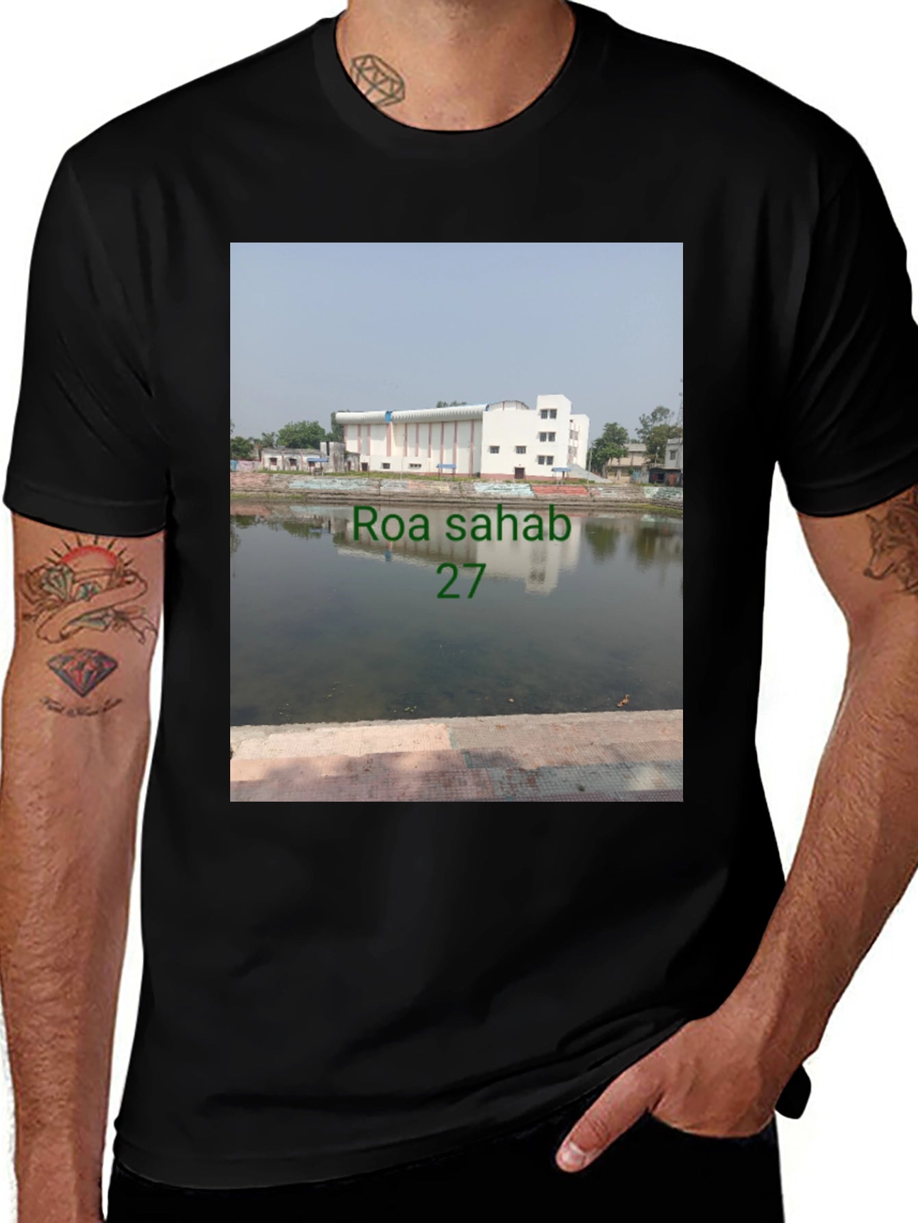 Building by the lake T-shirt